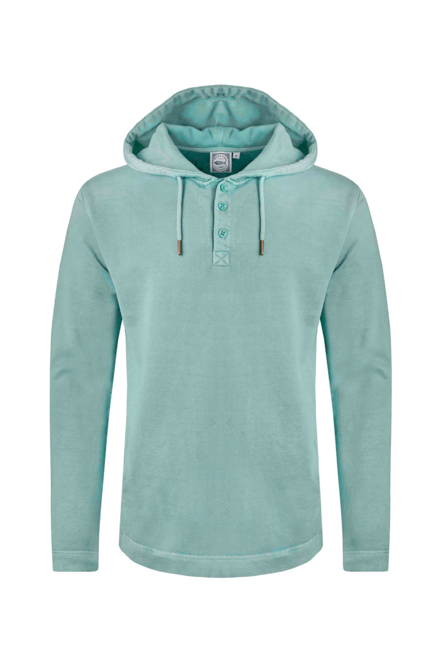 Weird Fish Woodside Sun-washed Loopback Hoodie Mineral Blue Size S