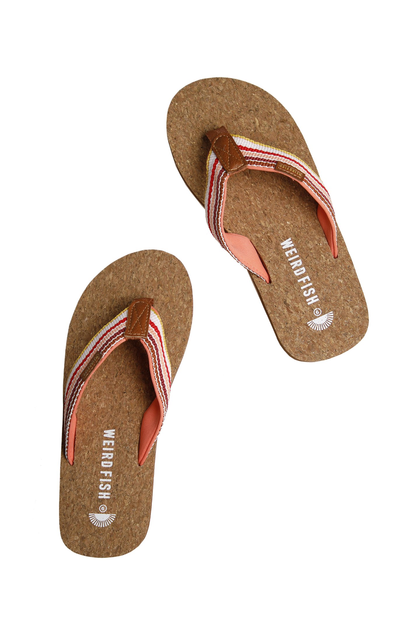 Weird Fish Arundel Cork Flip Flops Desert Rose Size 4
