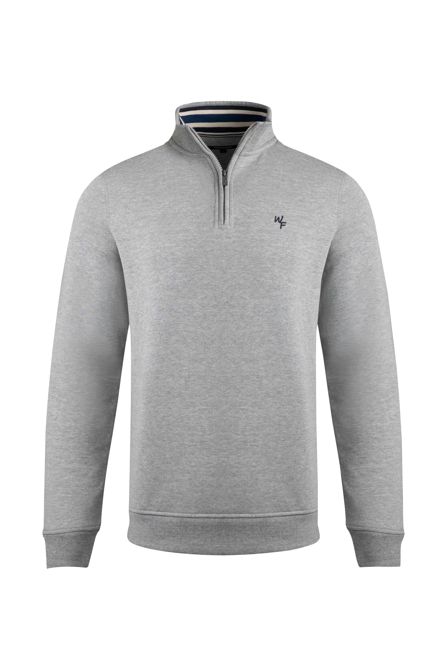 Weird Fish Archer Eco WF Branded 1/4 Zip Sweatshirt Grey Marl Size 3XL