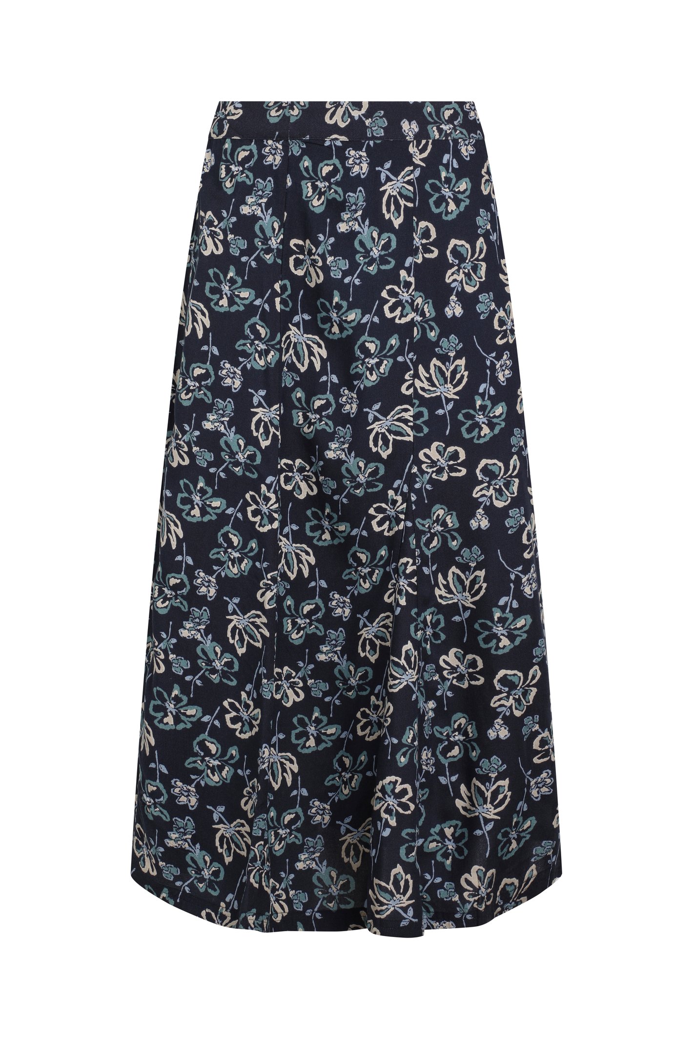 Weird Fish Tiya Lenzing EcoVero™ Printed Viscose Midi Skirt Black Iris Size 8