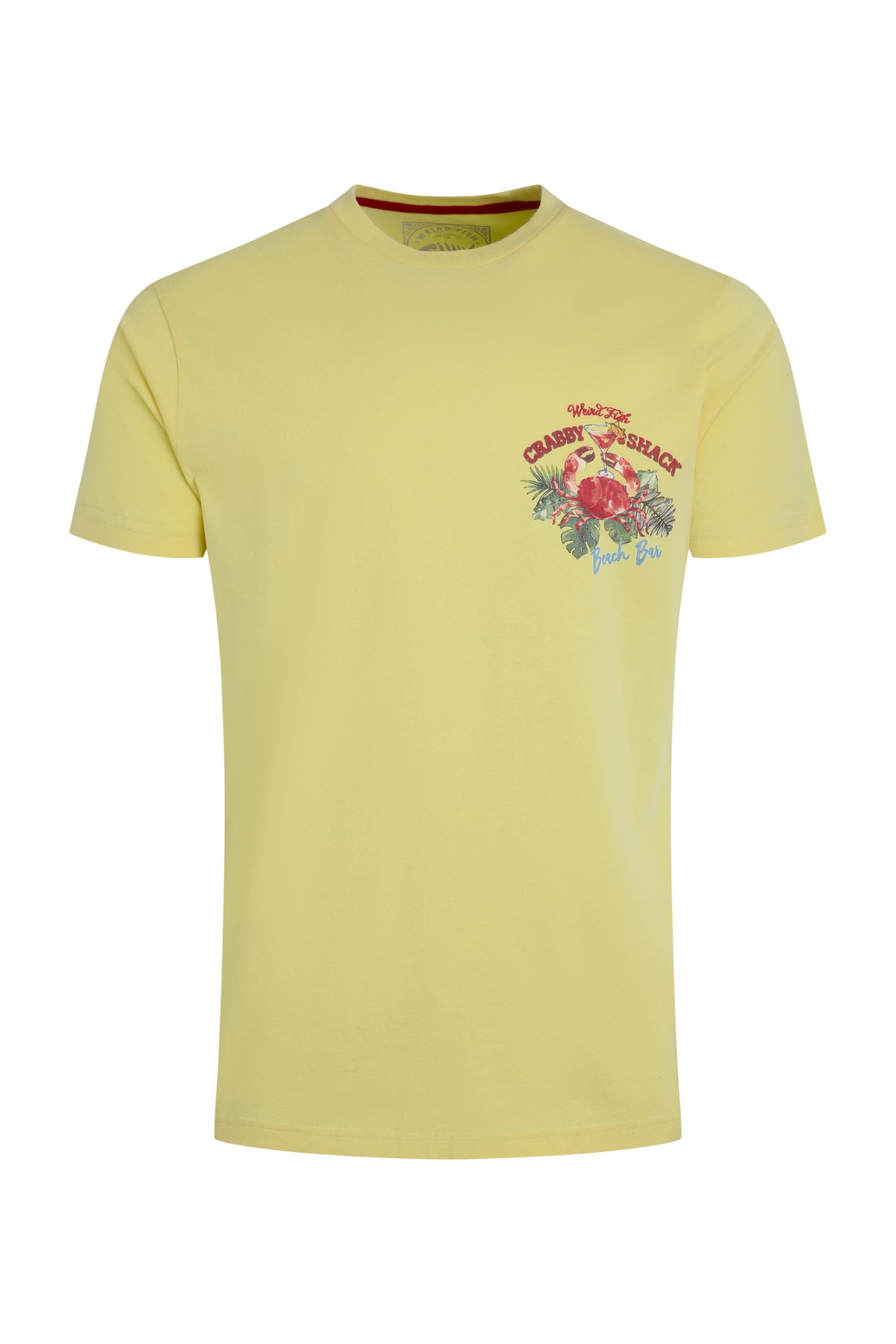 Weird Fish Crabby Shack Back Print Graphic T-Shirt Lemon Size S