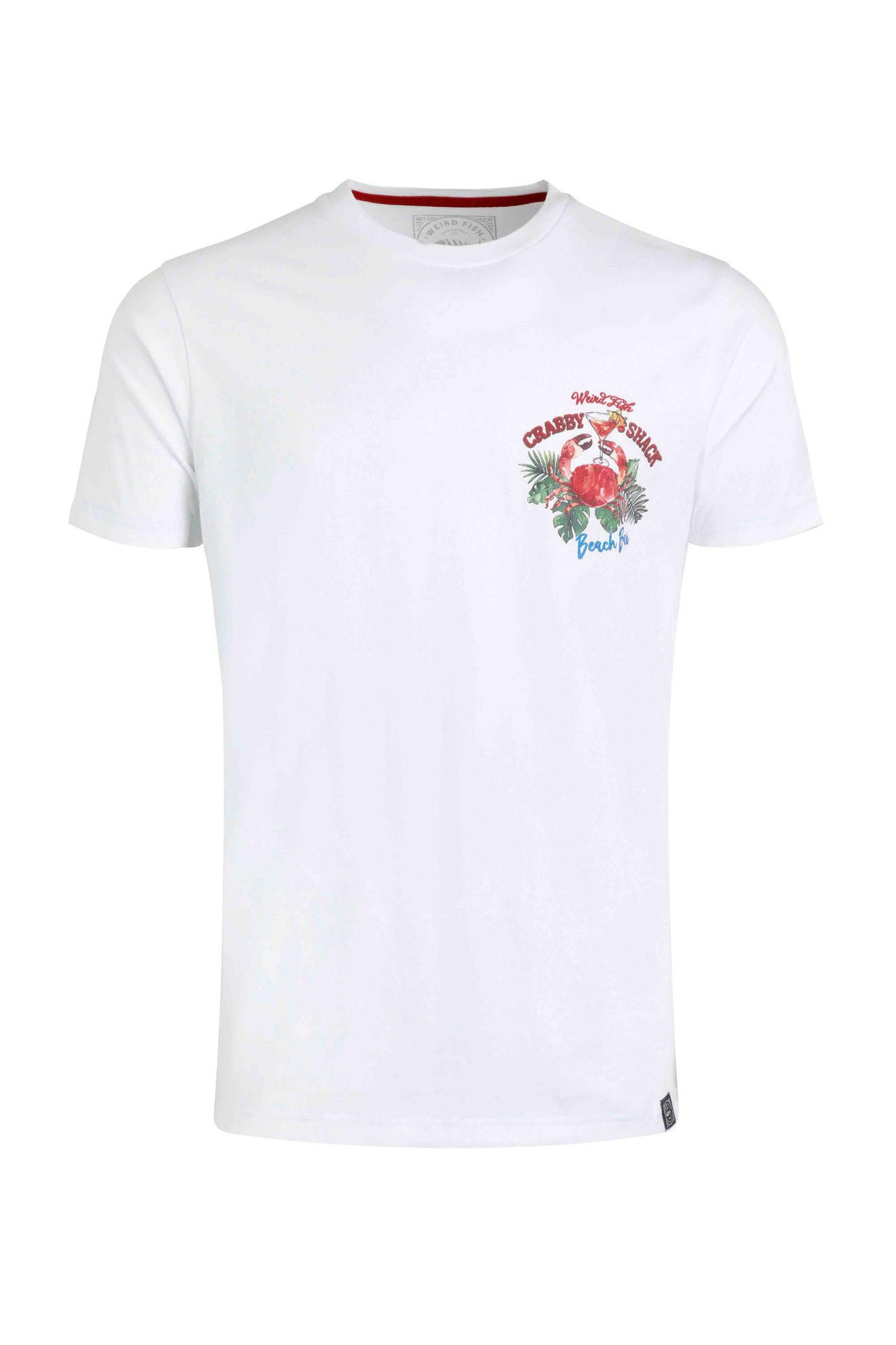Weird Fish Crabby Shack Back Print Graphic T-Shirt White Size S