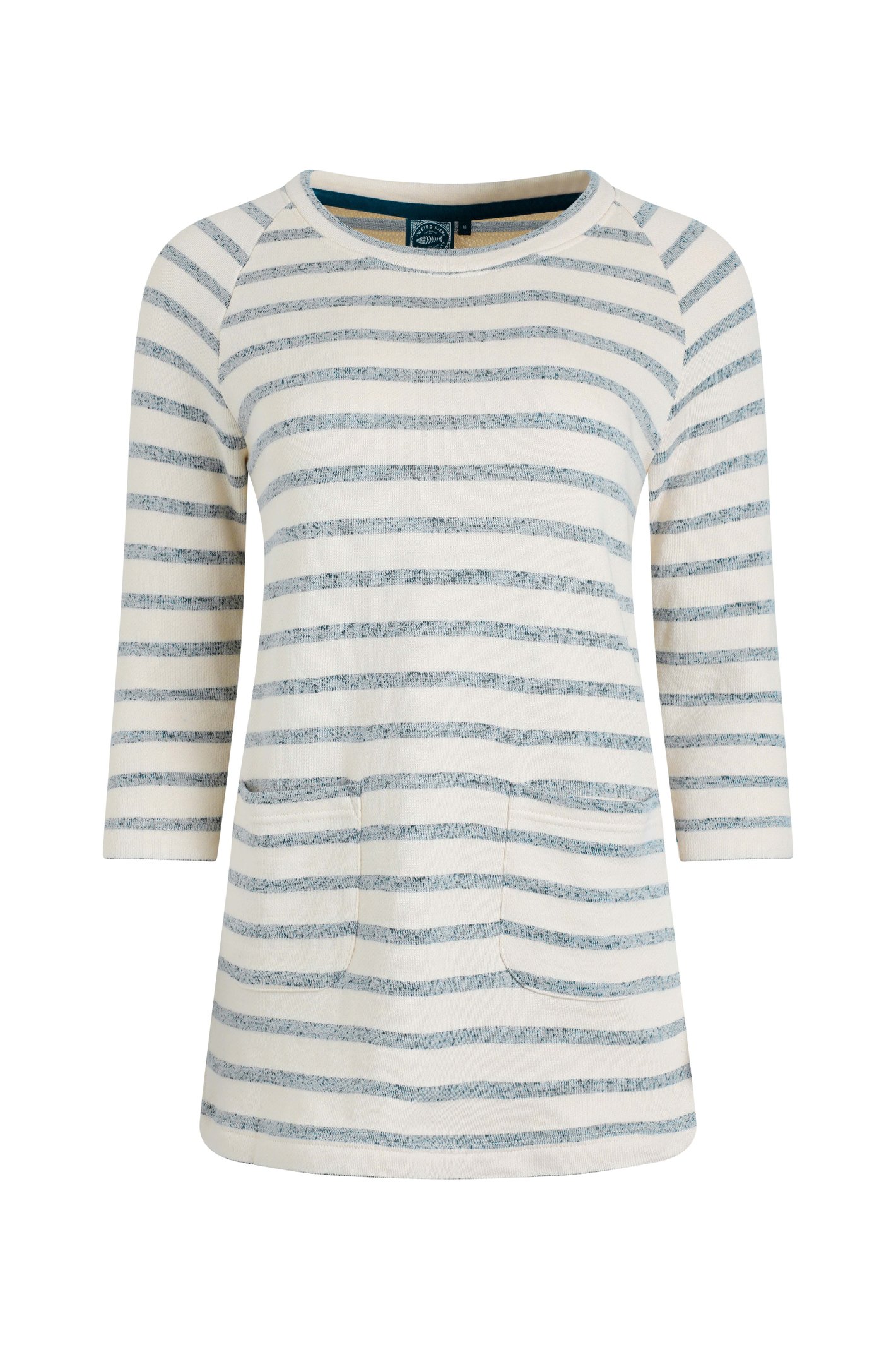 Weird Fish Ives Loopback Stripe Tunic Top Mint Size 8