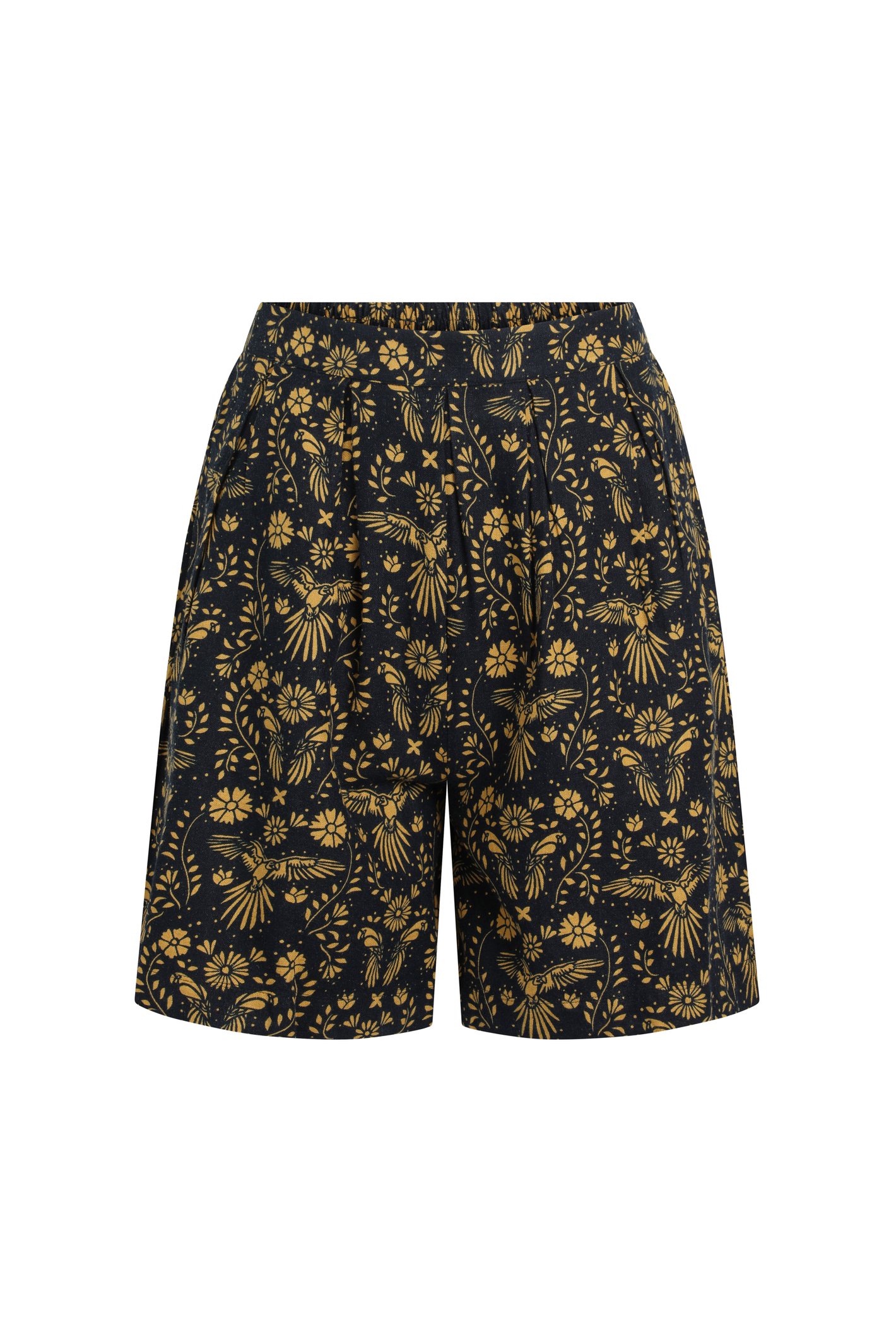 Weird Fish Aloha Linen Rich Printed Shorts Ink Size 20