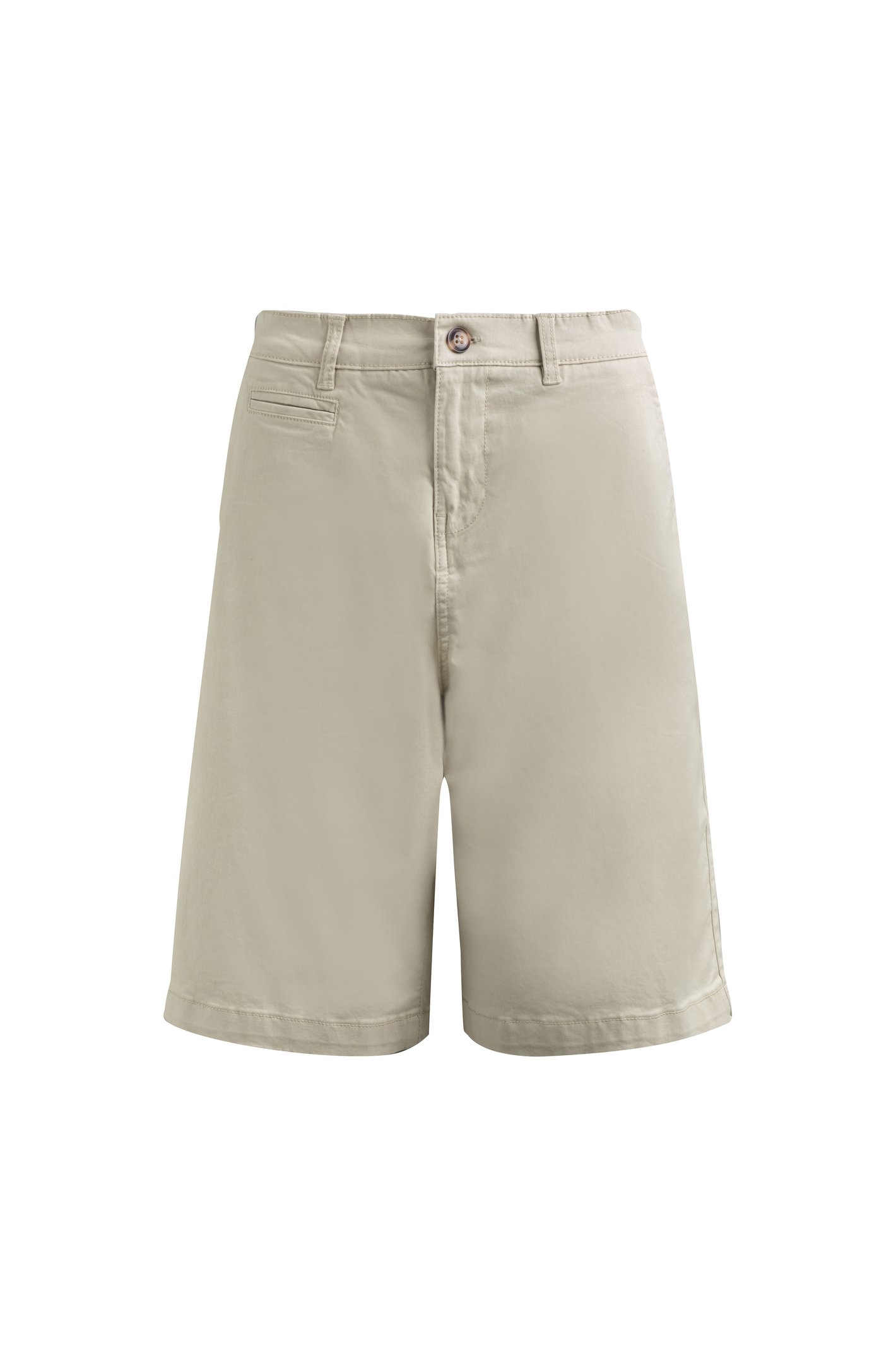 Weird Fish Annalise Knee Length Chino Shorts Oyster Size 12