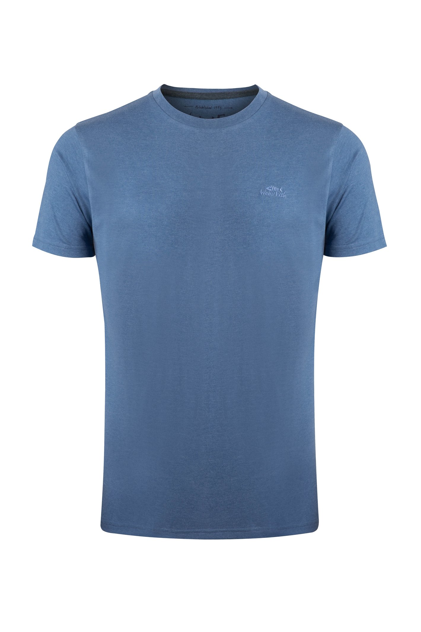 Weird Fish Hooked Branded T-Shirt Mid Blue Size S