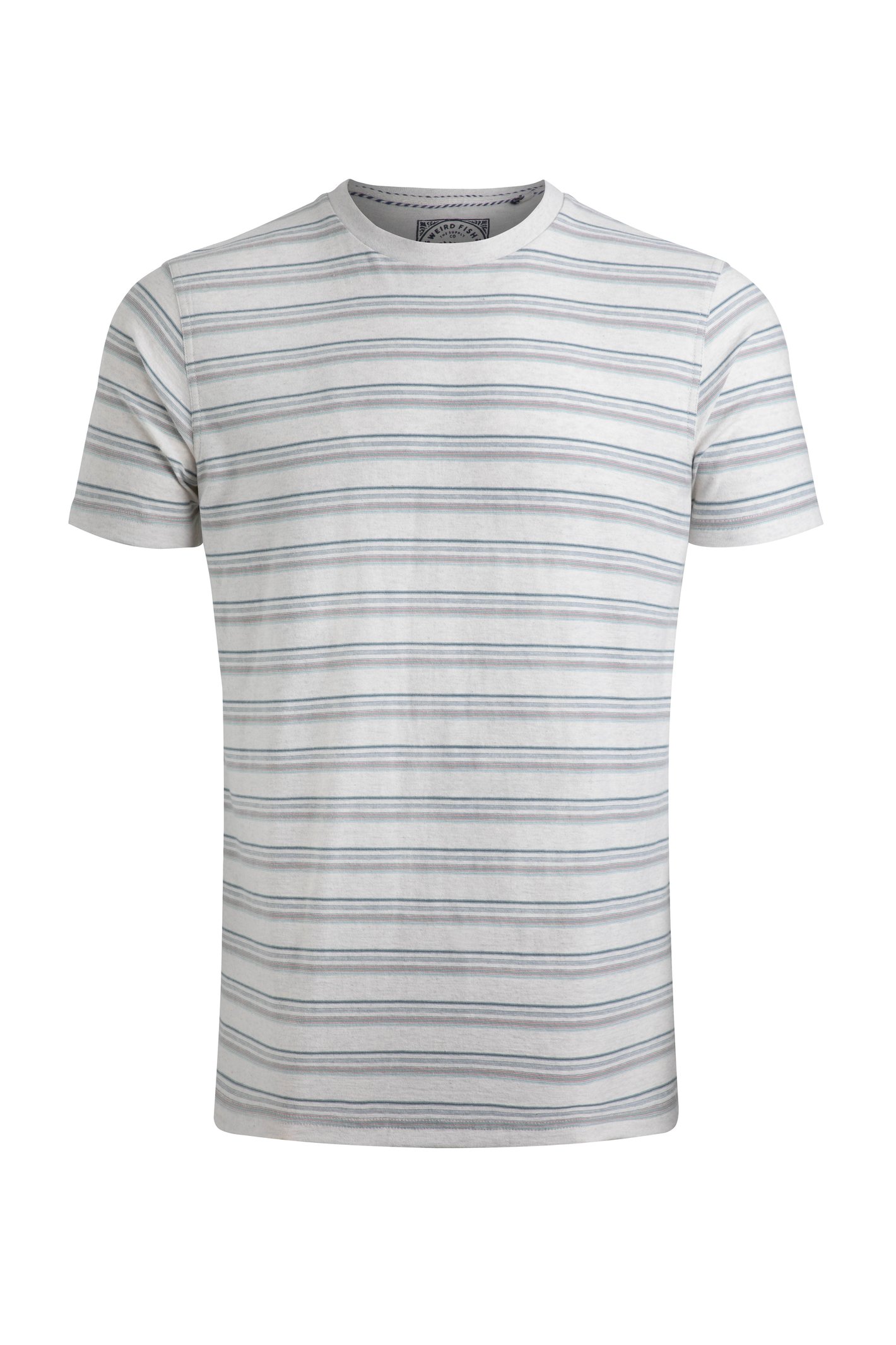 Weird Fish Steve Striped T-Shirt Ecru Size 3XL