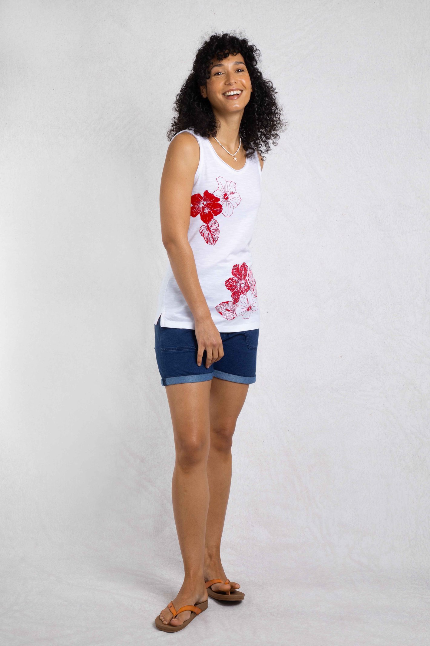 Weird Fish Samsoe Eco Printed Vest Crimson Size 12