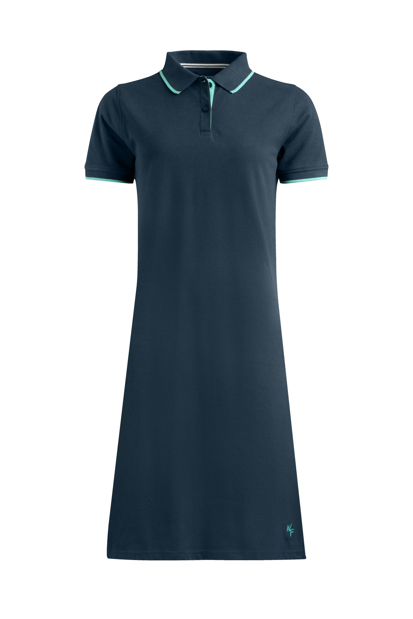 Weird Fish Lynworth Organic Cotton Pique Tennis Dress Navy Size 22