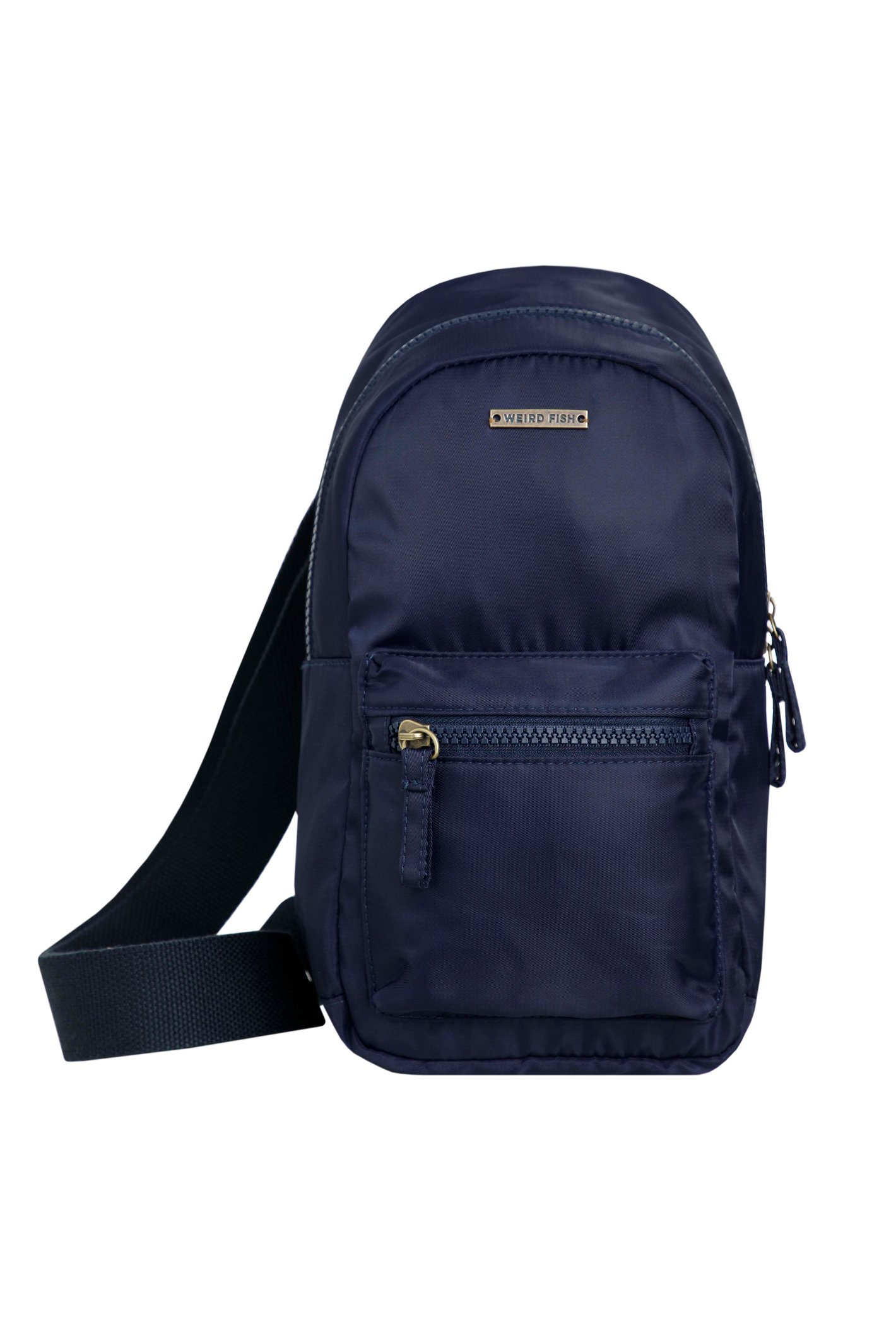 Weird Fish Kathi Plain Crossbody Bag Navy Size ONE