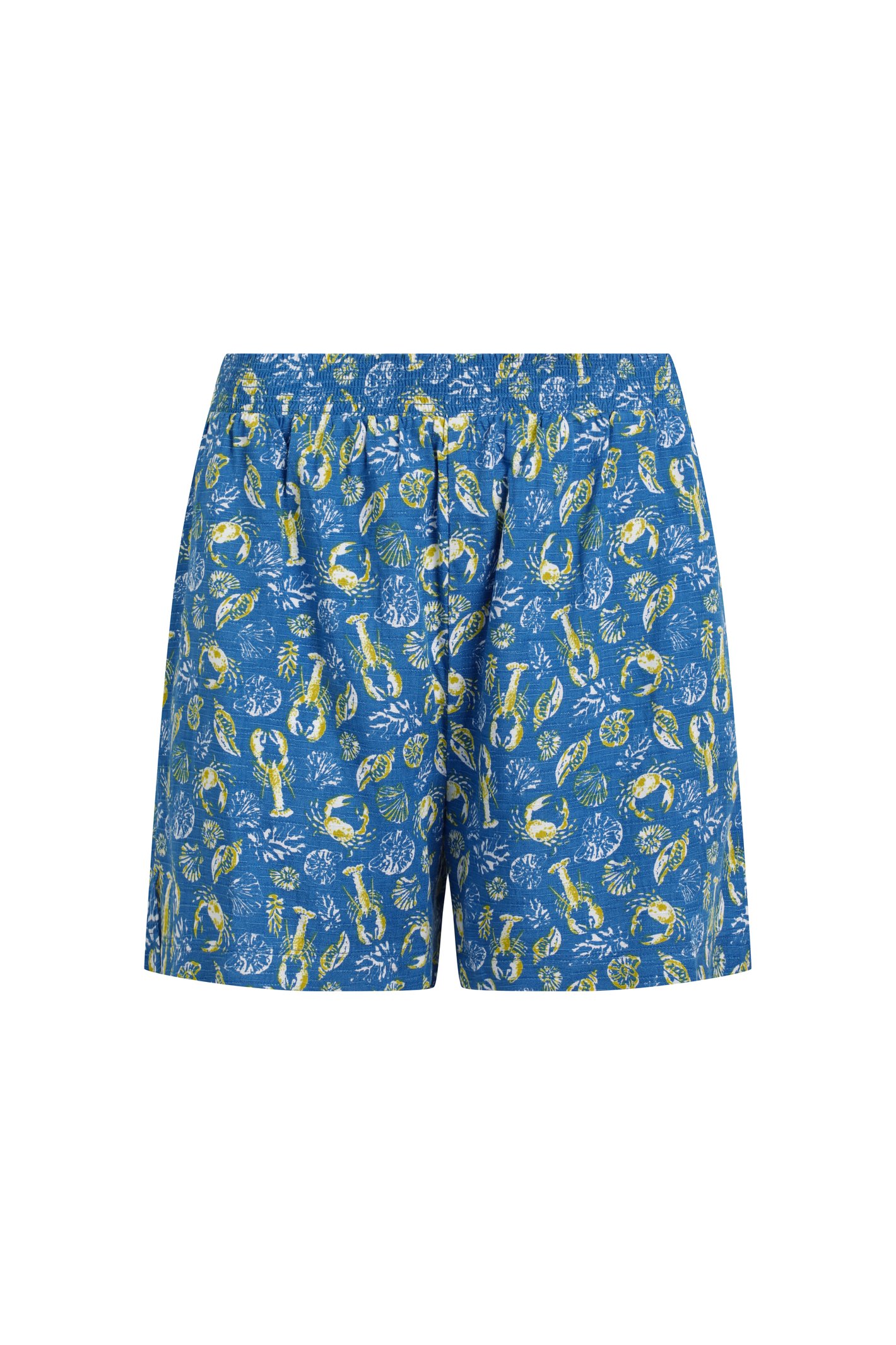 Weird Fish Kanada EcoVero™ Printed Viscose Shorts Adriatic Blue Size 10