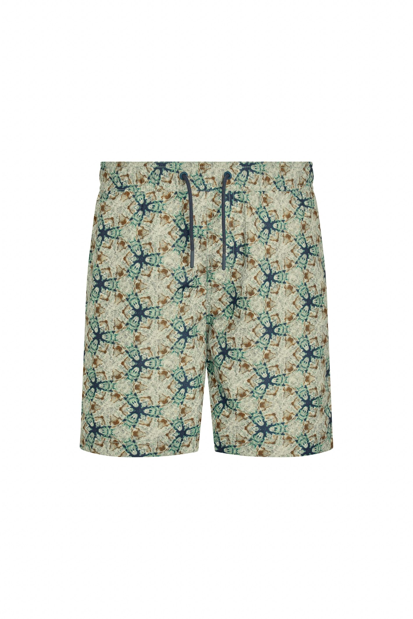 Weird Fish Orcha Printed Swim Shorts Aqua Marine