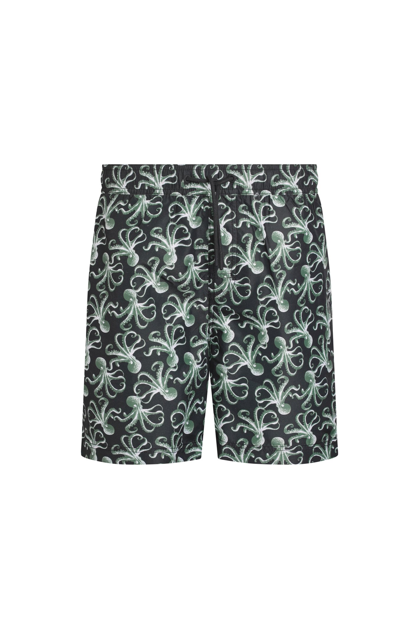Weird Fish Orcha Printed Swim Shorts Washed Black