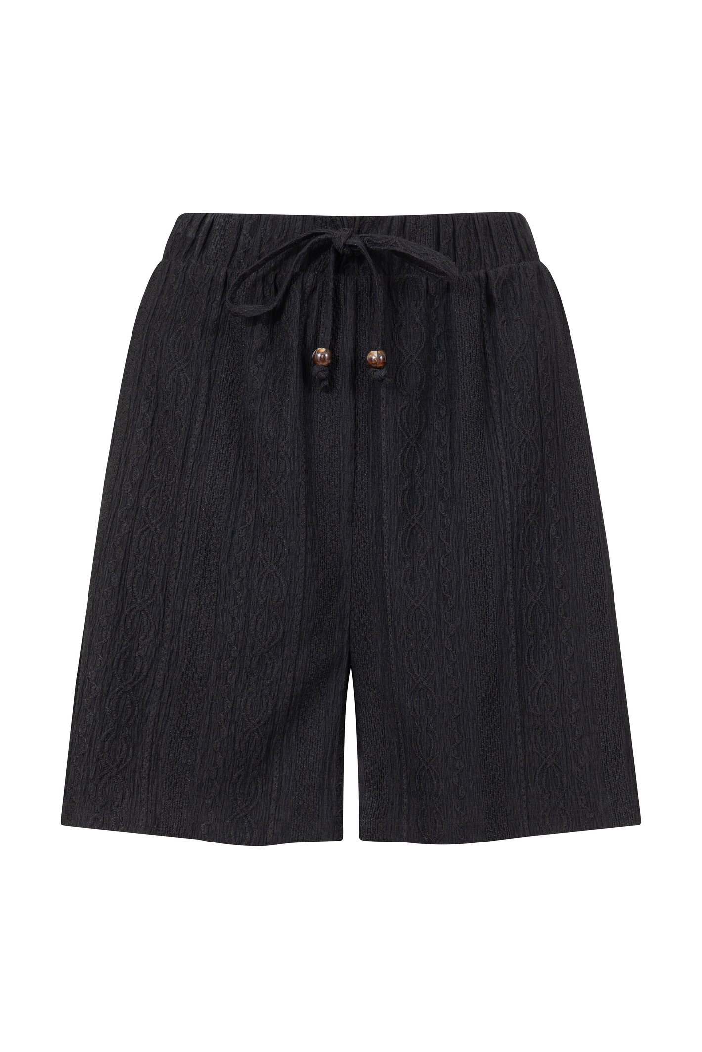 Weird Fish Mima Broderie Beach Shorts Black Size 10