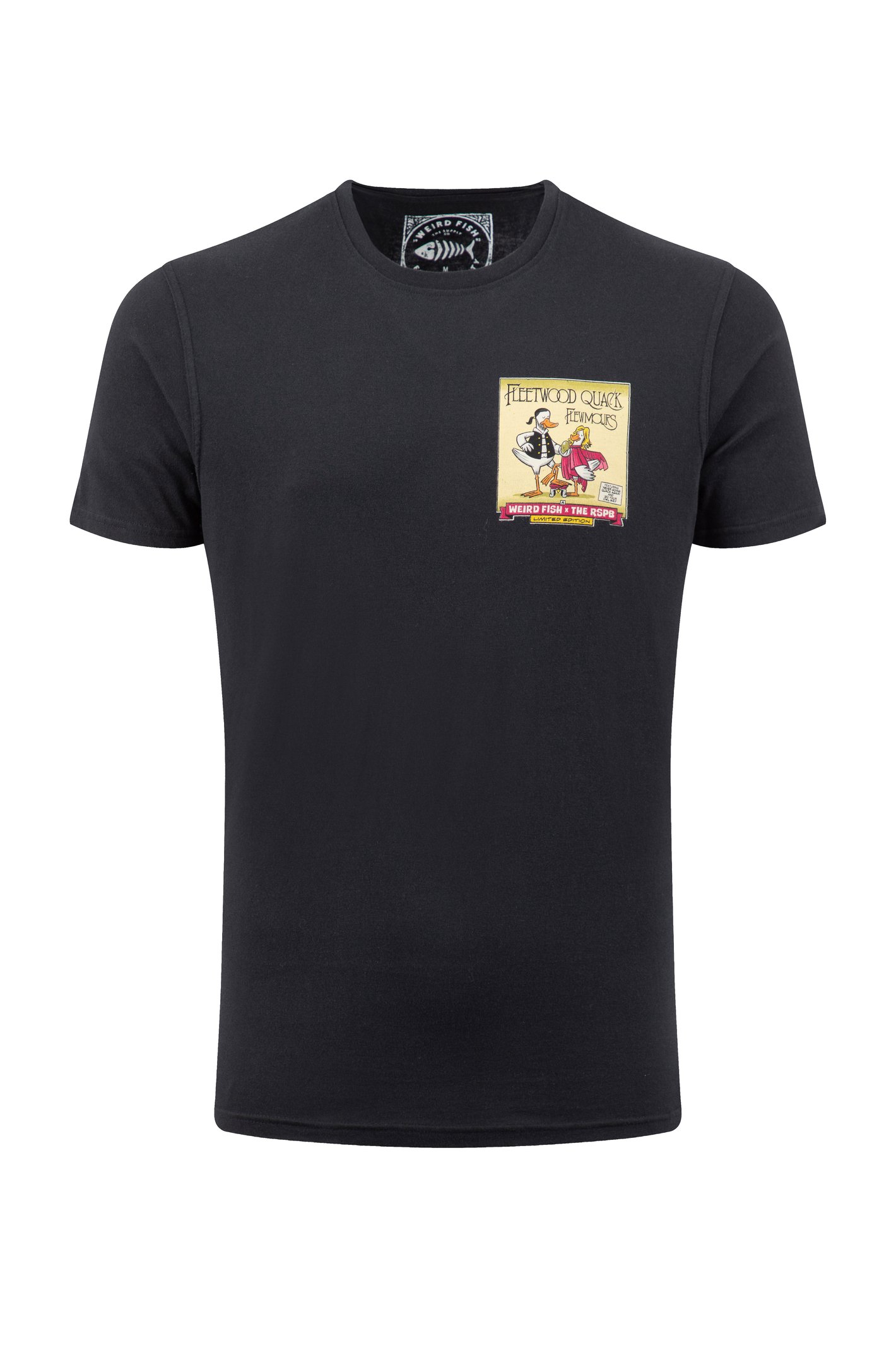 Weird Fish Flewmours RSPB Collaboration Back Print Artist T-Shirt Black Size M