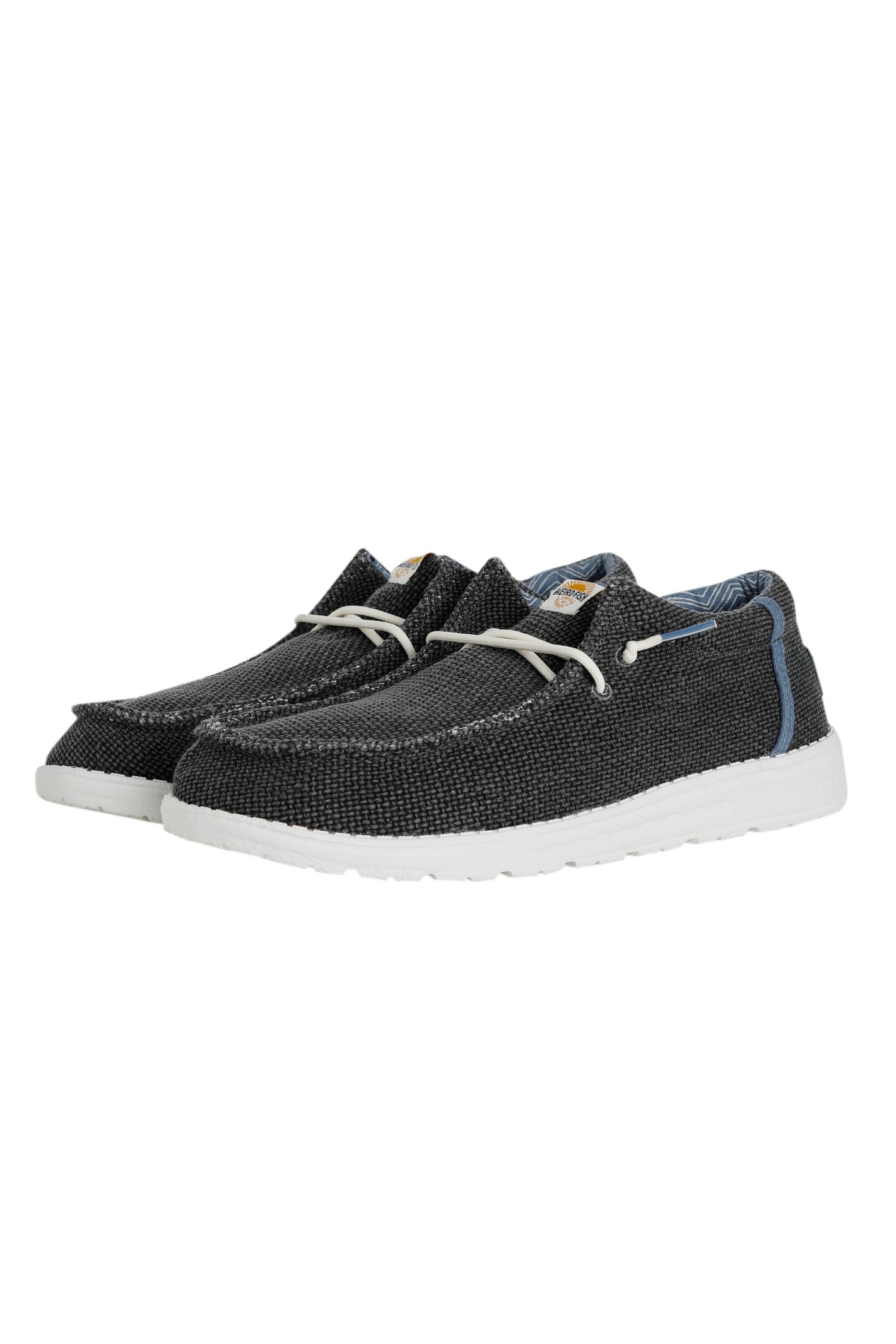 Weird Fish Danio Canvas Lace Slip On Shoes Navy Size 11