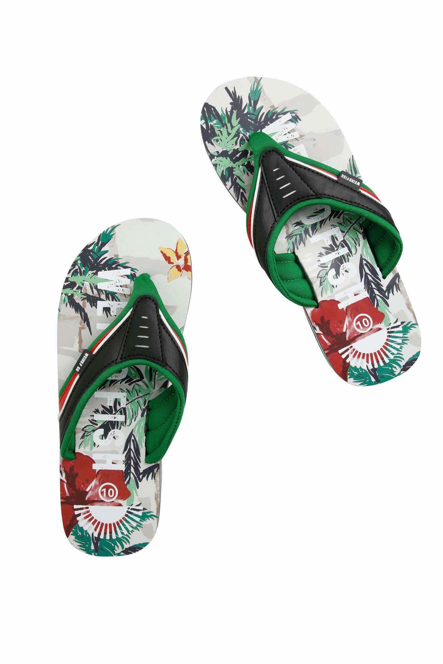 Weird Fish Lexington Printed Flip Flops Peapod Size 11