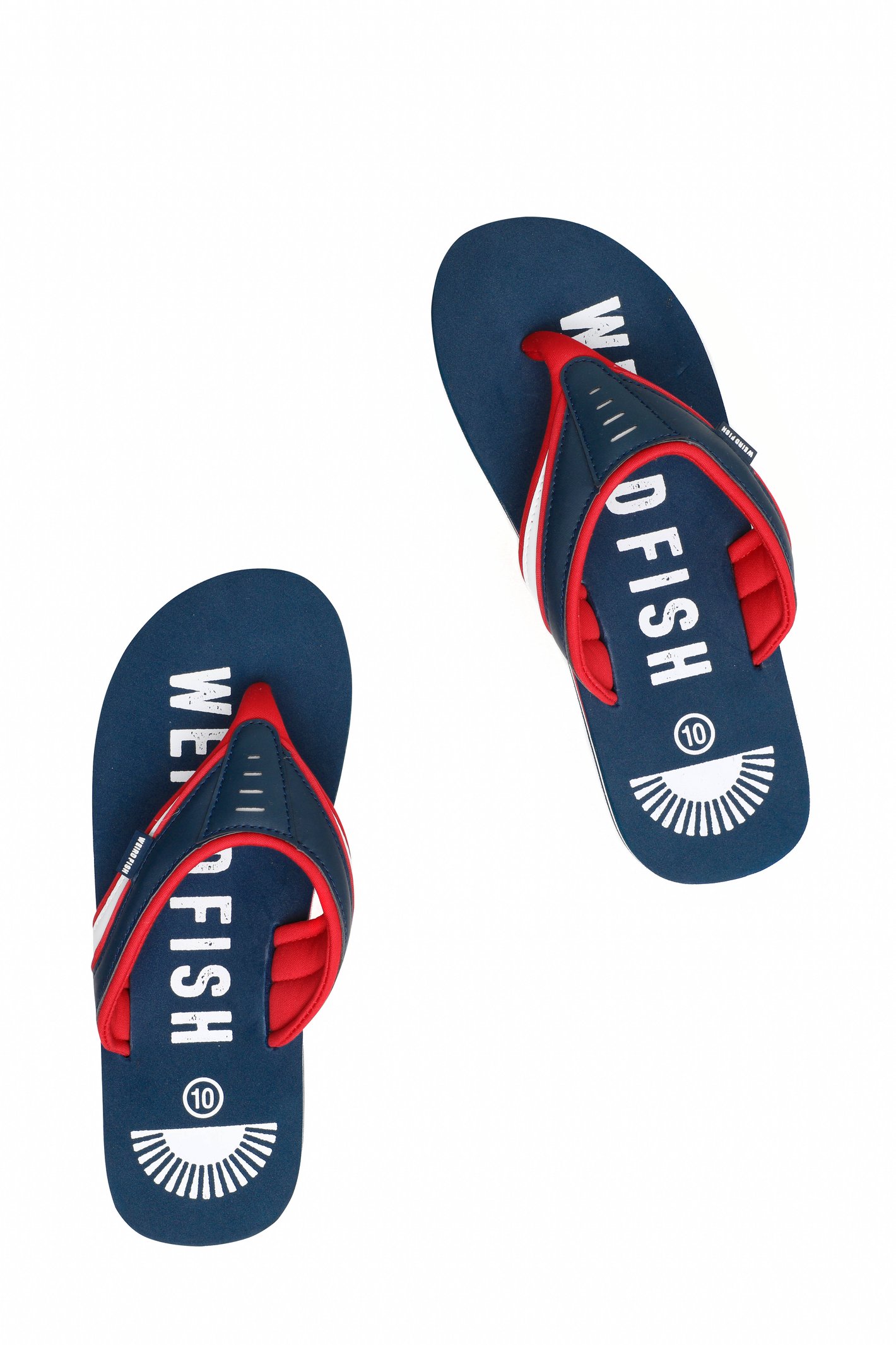 Weird Fish Columbia Branded Flip Flops Dark Navy Size 8