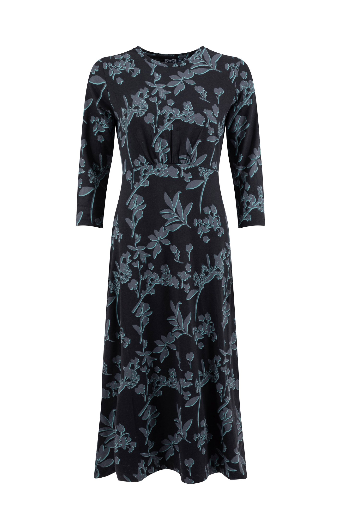 Weird Fish Felicity Organic Cotton Printed Jersey Midi Dress Spring Lake Size 8