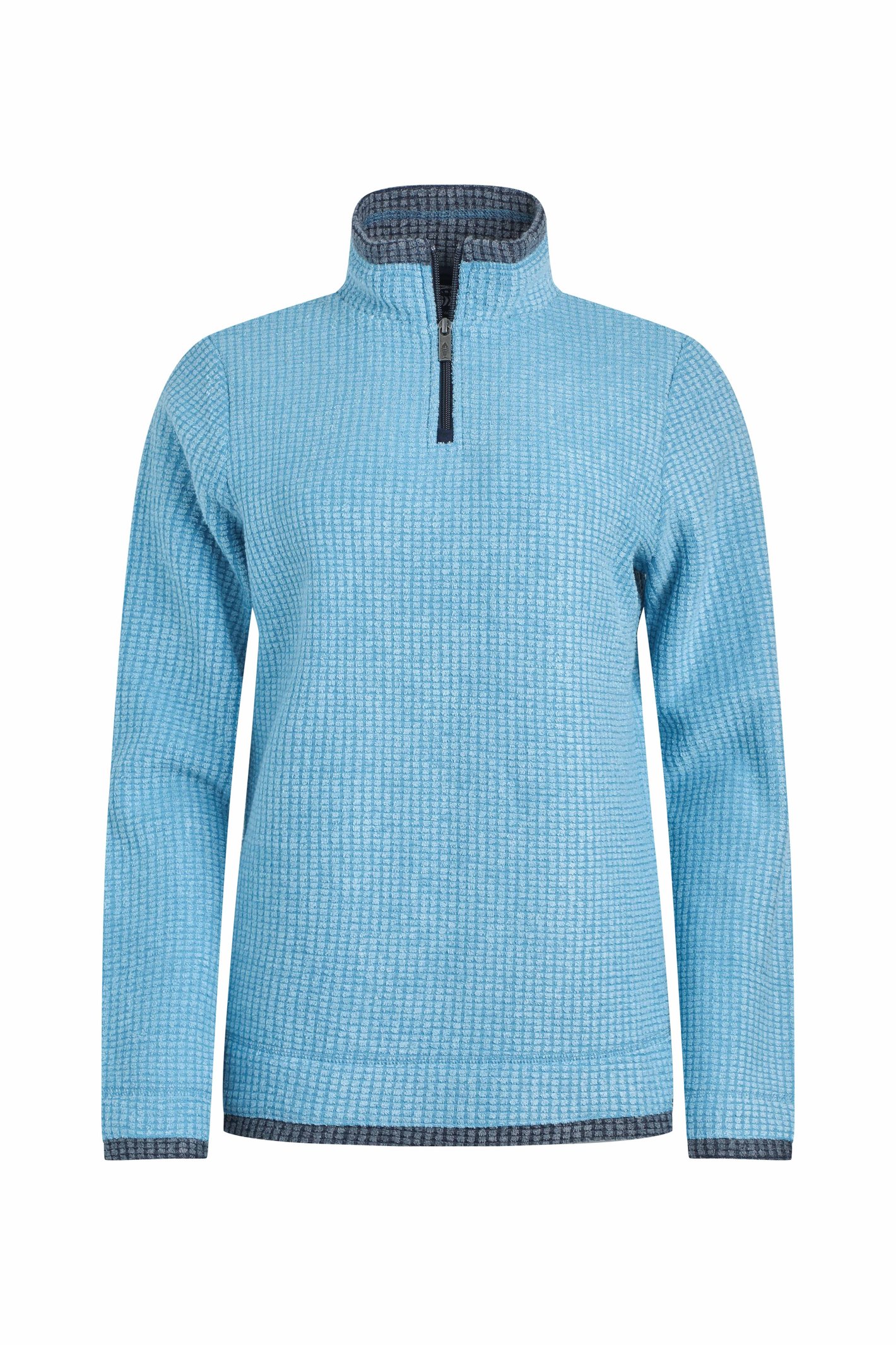 Weird Fish Beye 1/4 Zip Grid Fleece Sky Blue
