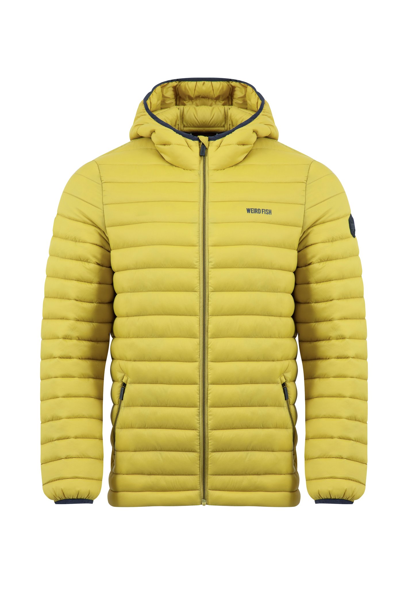 Weird Fish Flete Lightweight Showerproof Padded Hooded Jacket Antique Moss