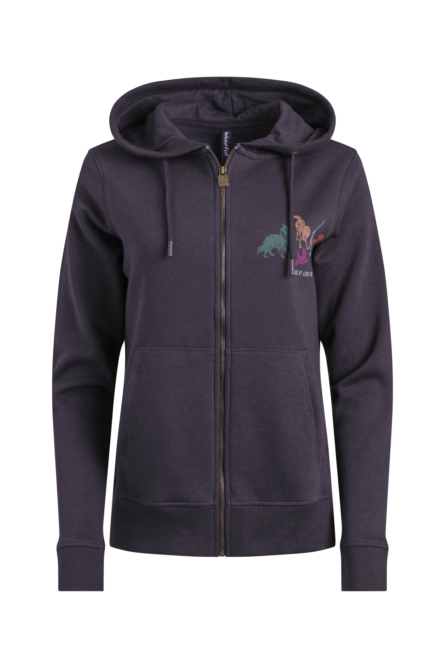 Weird Fish Franchises Graphic Full Zip Hoodie Midnight Size 12
