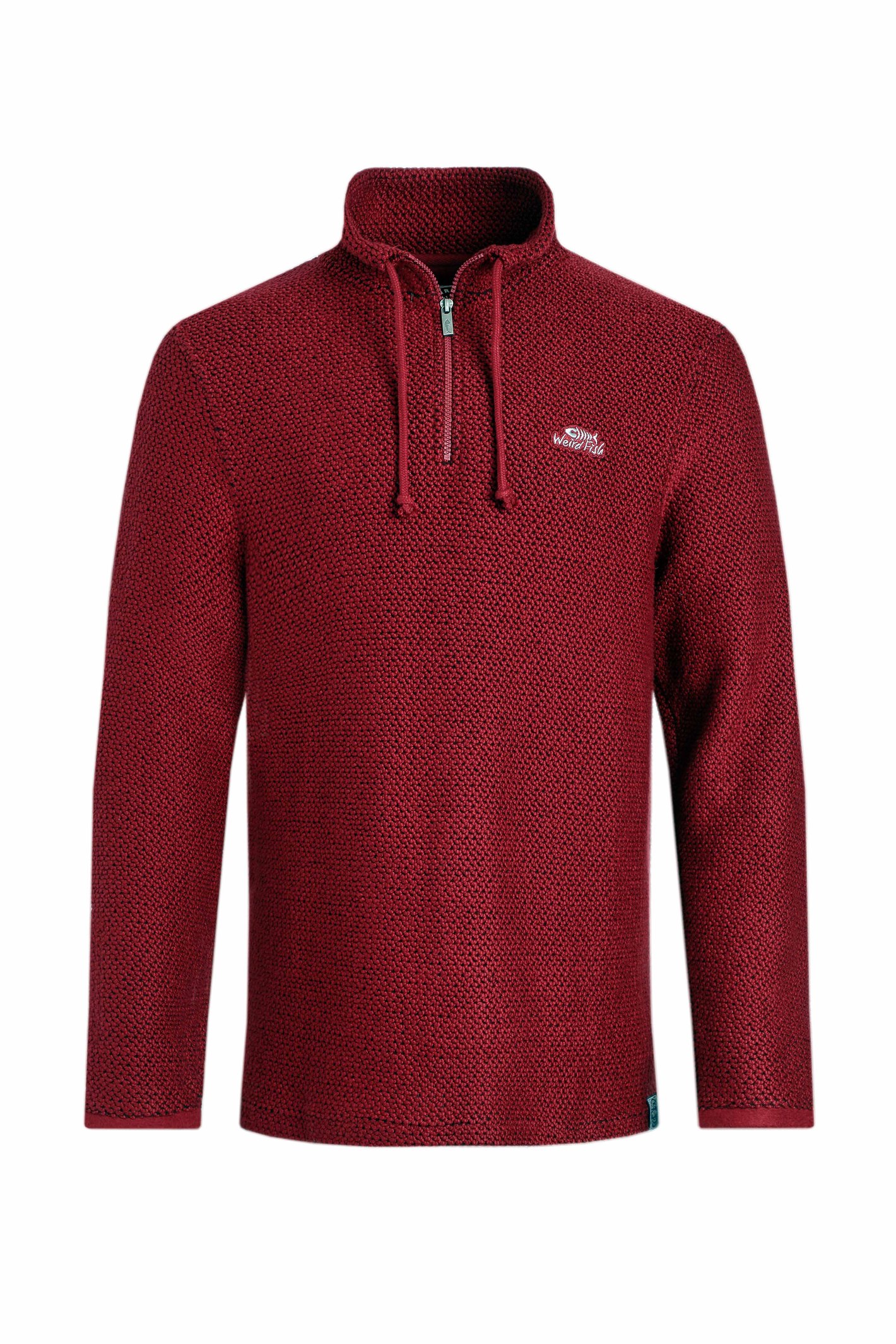 Weird Fish Cruiser 1/4 Zip Macaroni Garnet Size 5XL