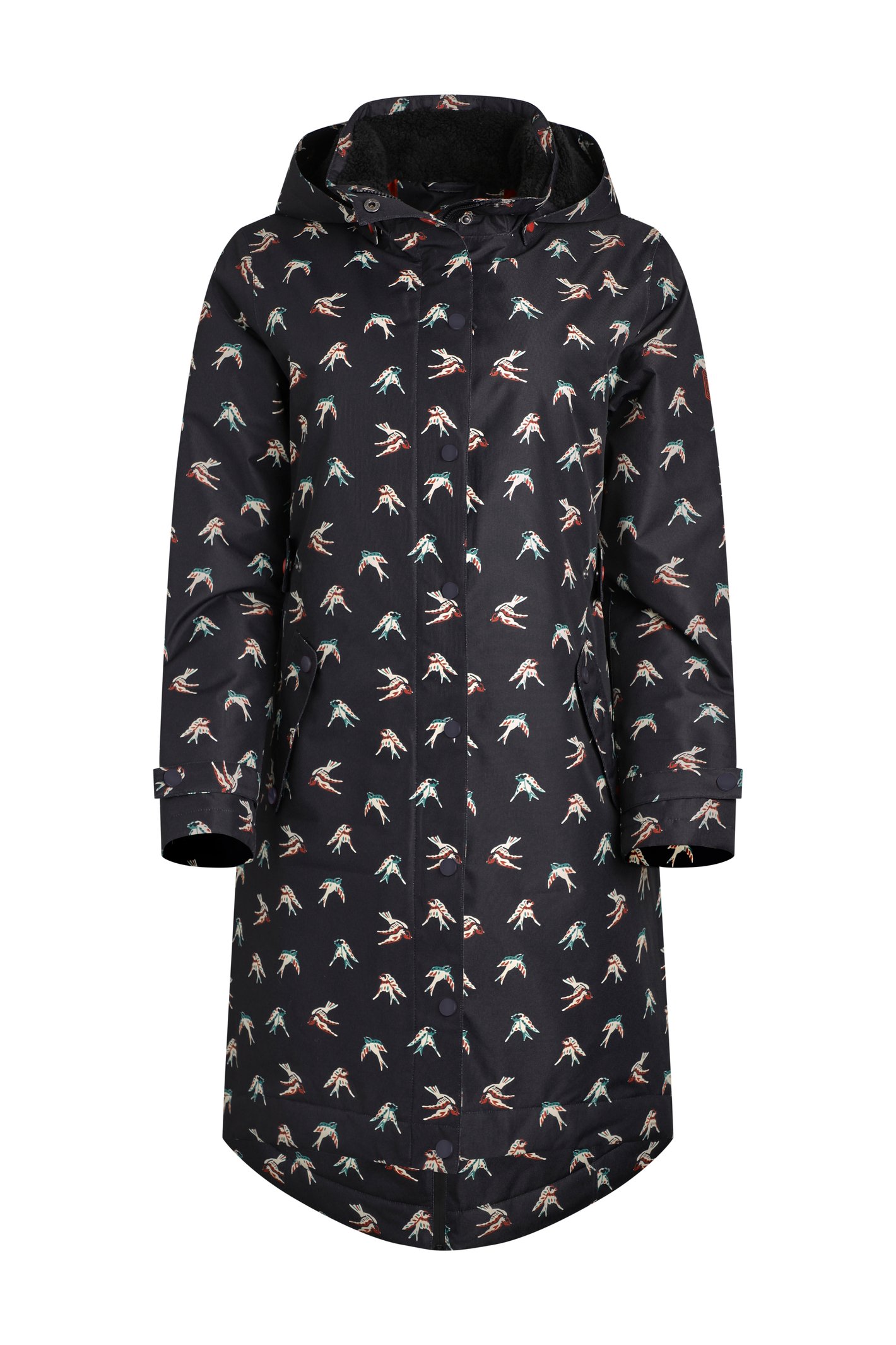 Weird Fish Sena Printed Waterproof Coat Nightshade