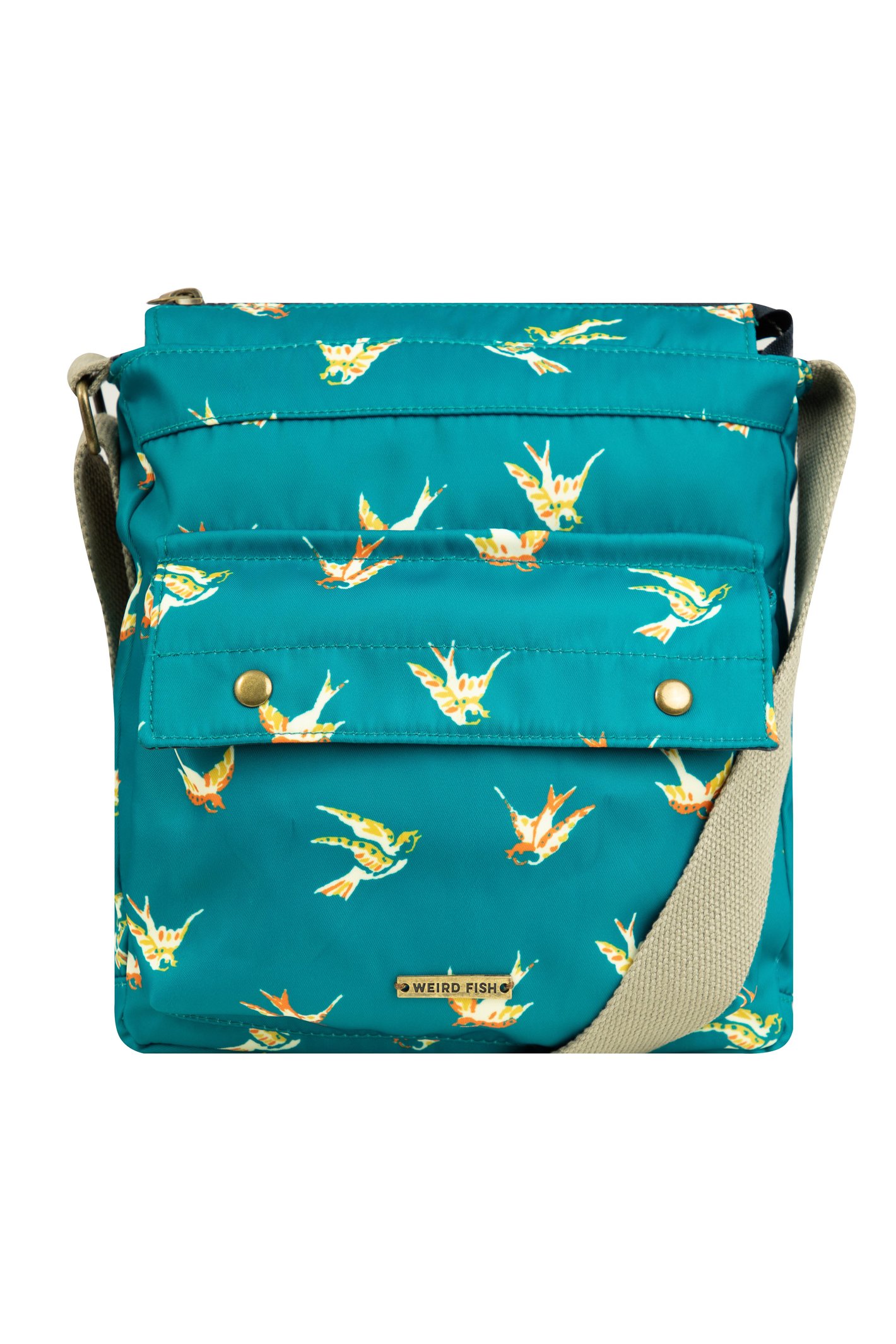Weird Fish Kait Printed Cross Body Bag Forest Night