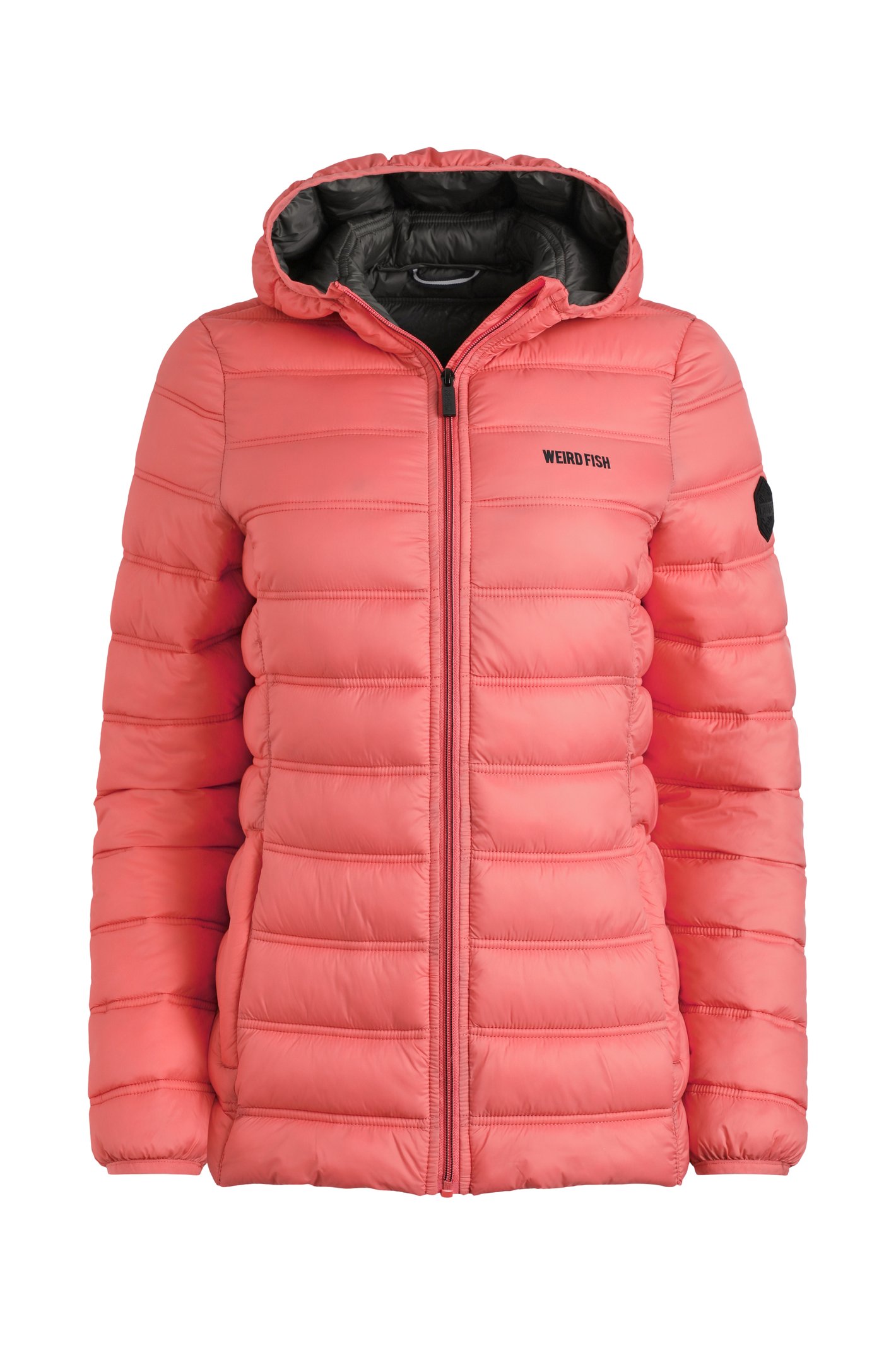 Weird Fish Eshka Lightweight Padded Jacket Coral Spice Size 8