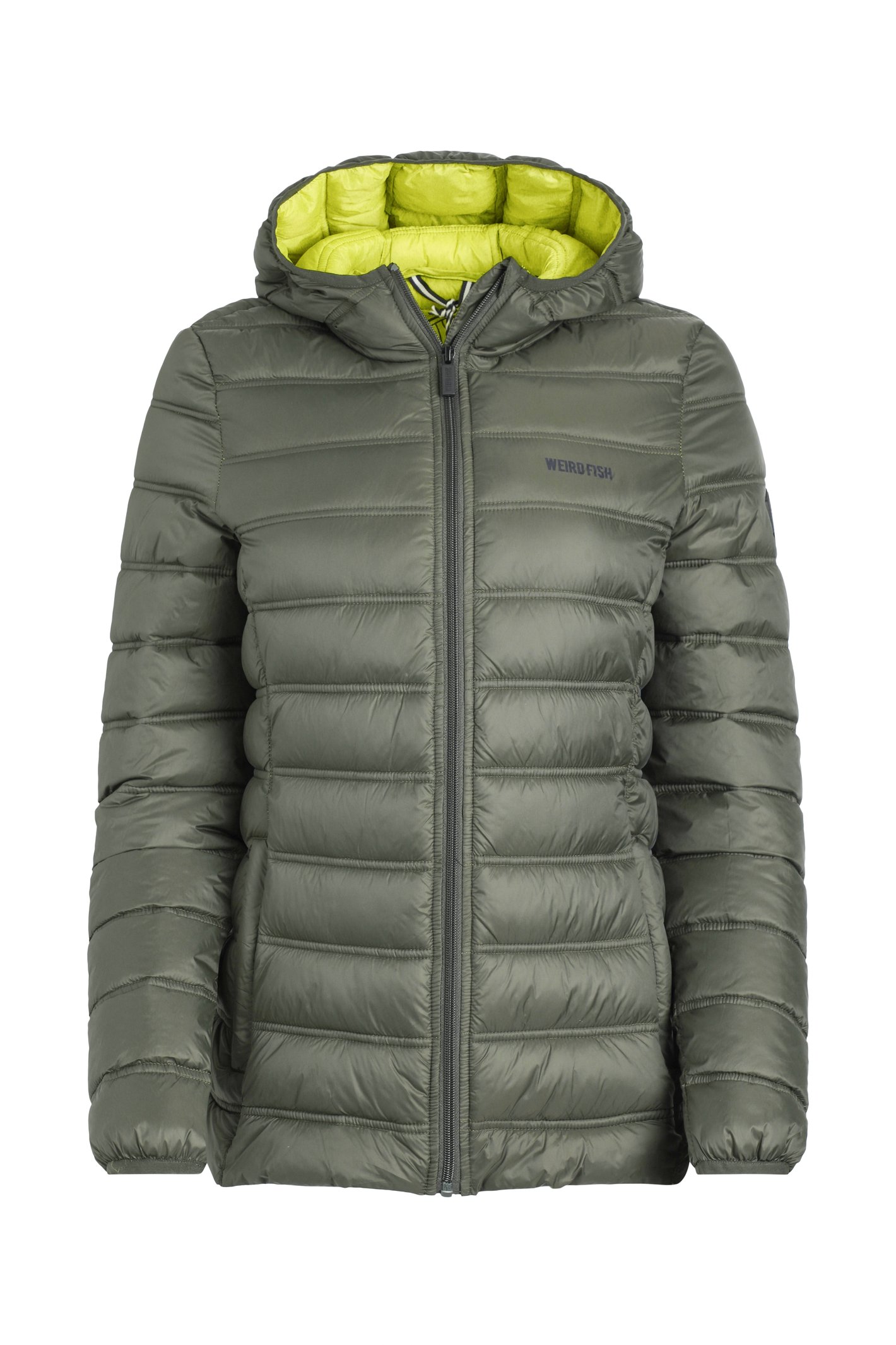 Weird Fish Eshka Lightweight Padded Jacket Deep Lichen Green Size 10