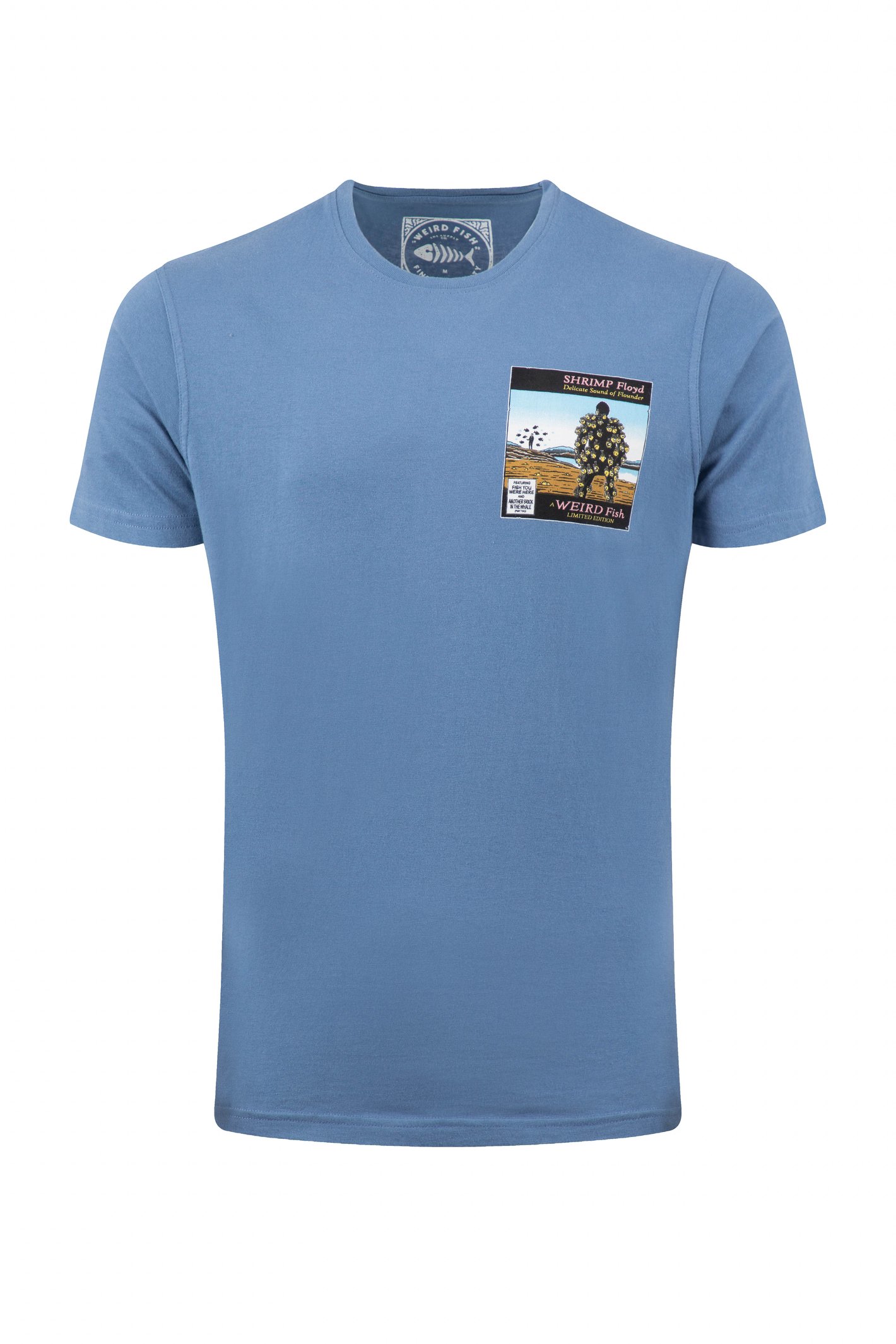 Weird Fish Shrimp Floyd Artist Tee Mid Blue Size S