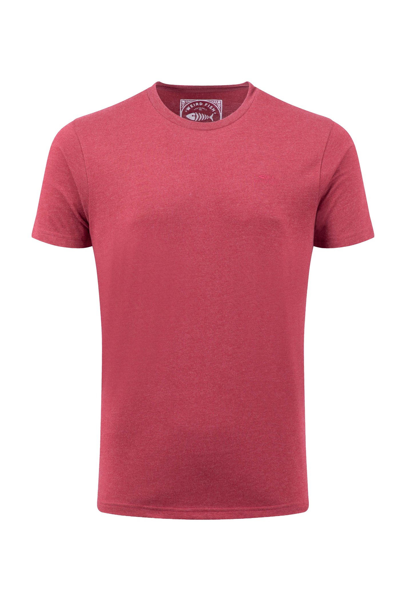 Weird Fish Hooked Branded T-Shirt Garnet