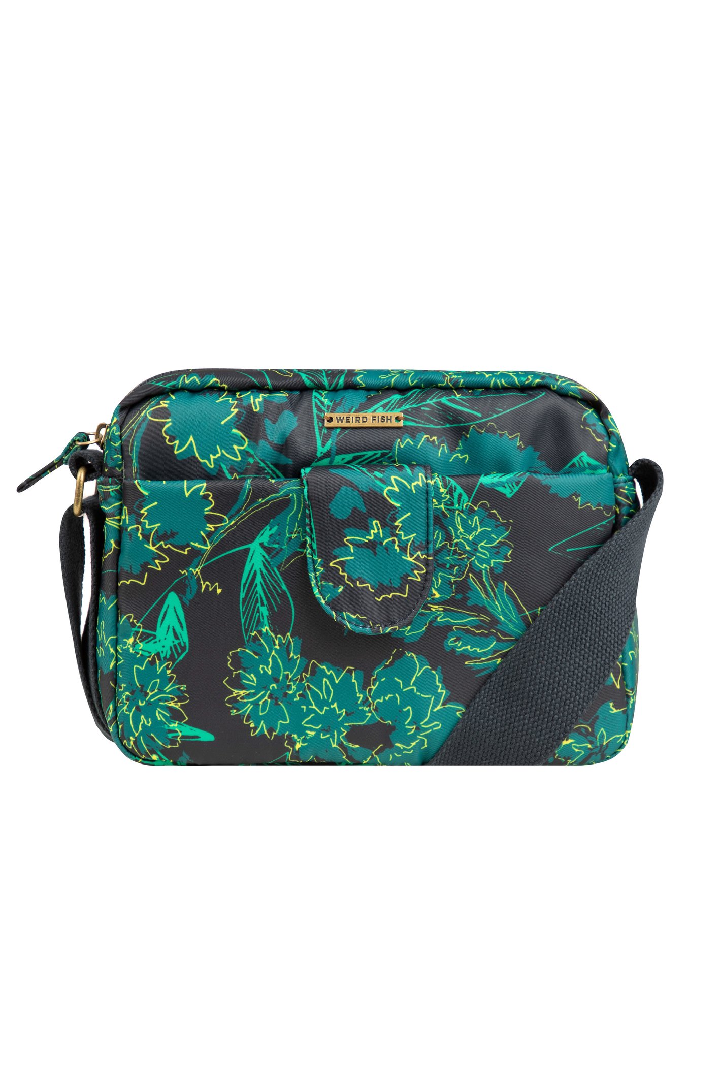 Weird Fish Corrie Printed Cross Body Bag Night Blue