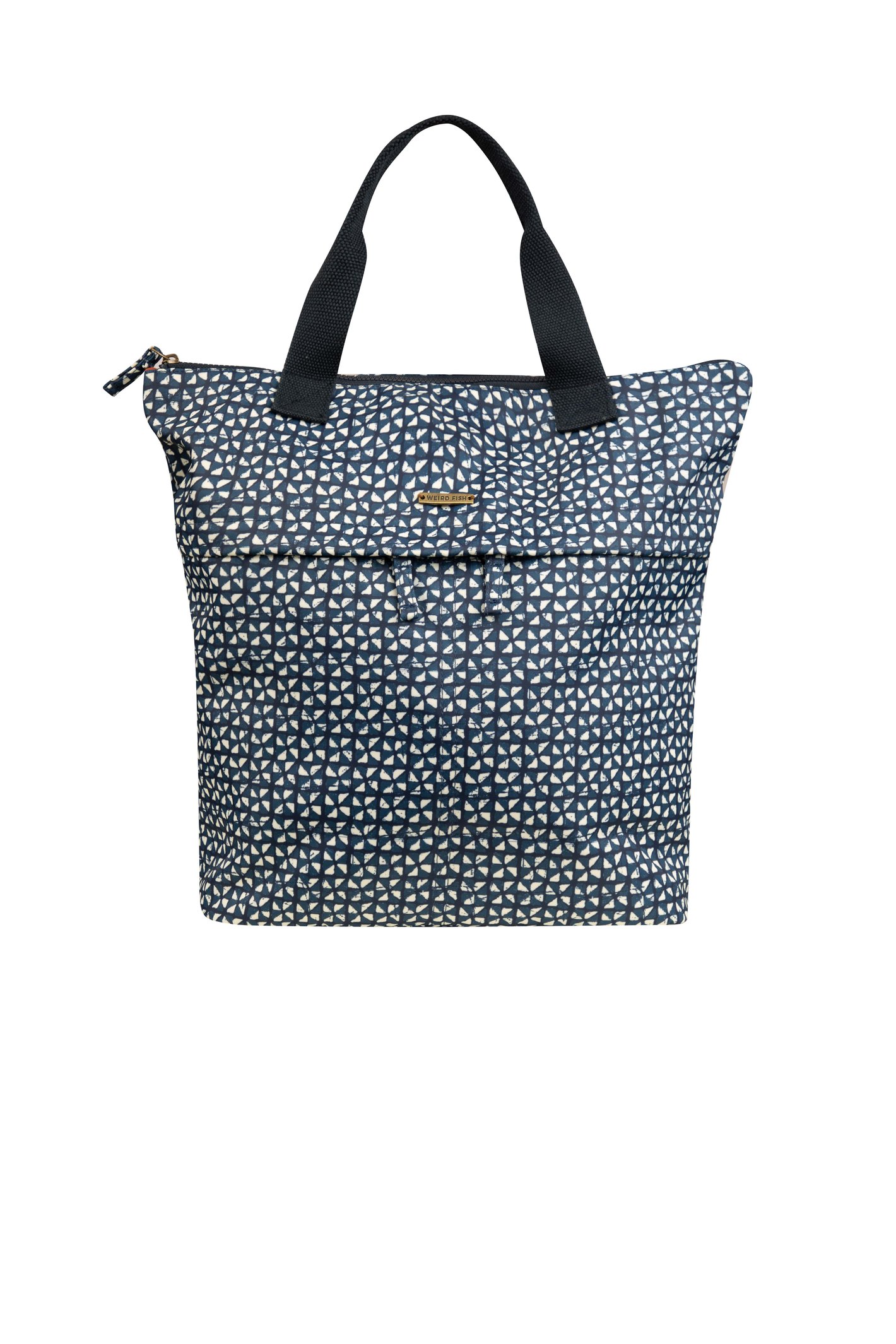 Weird Fish Ekora Printed Polyester Backpack  Navy Size ONE