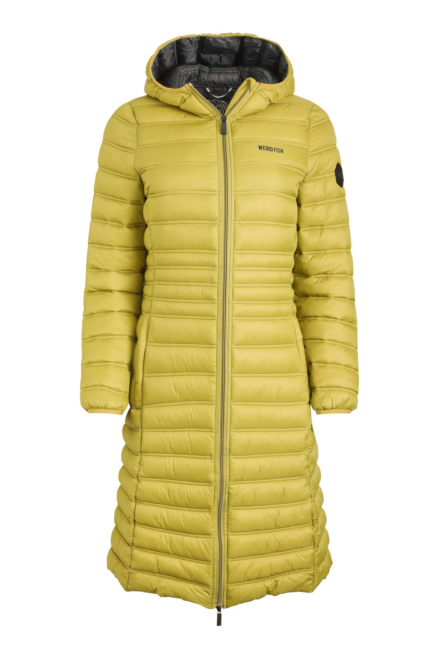 Weird Fish Ravinia Lightweight Padded Midline Jacket Tarragon Size 14