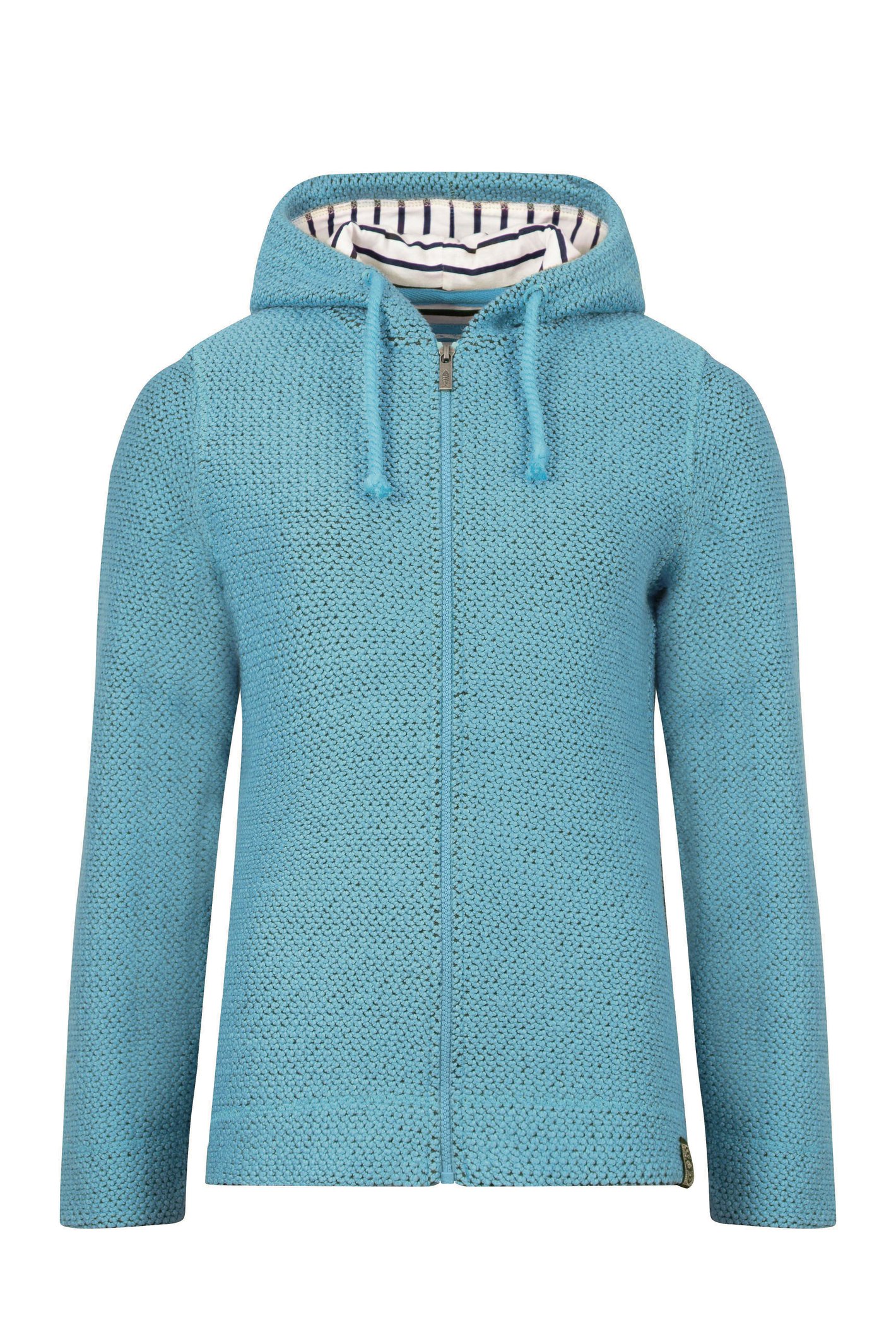 Weird Fish Chicoa Full Zip Macaroni Hoodie Adriatic Blue