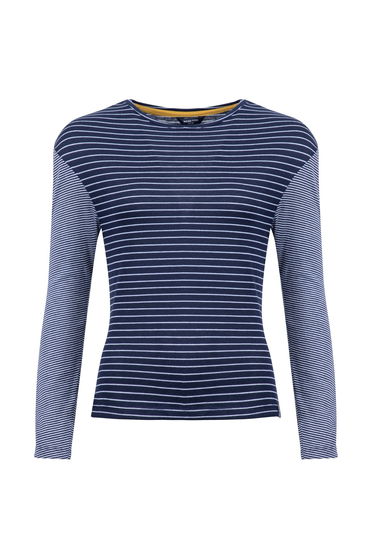 Weird Fish Calfee Striped Long Sleeve T-Shirt Navy Size 20