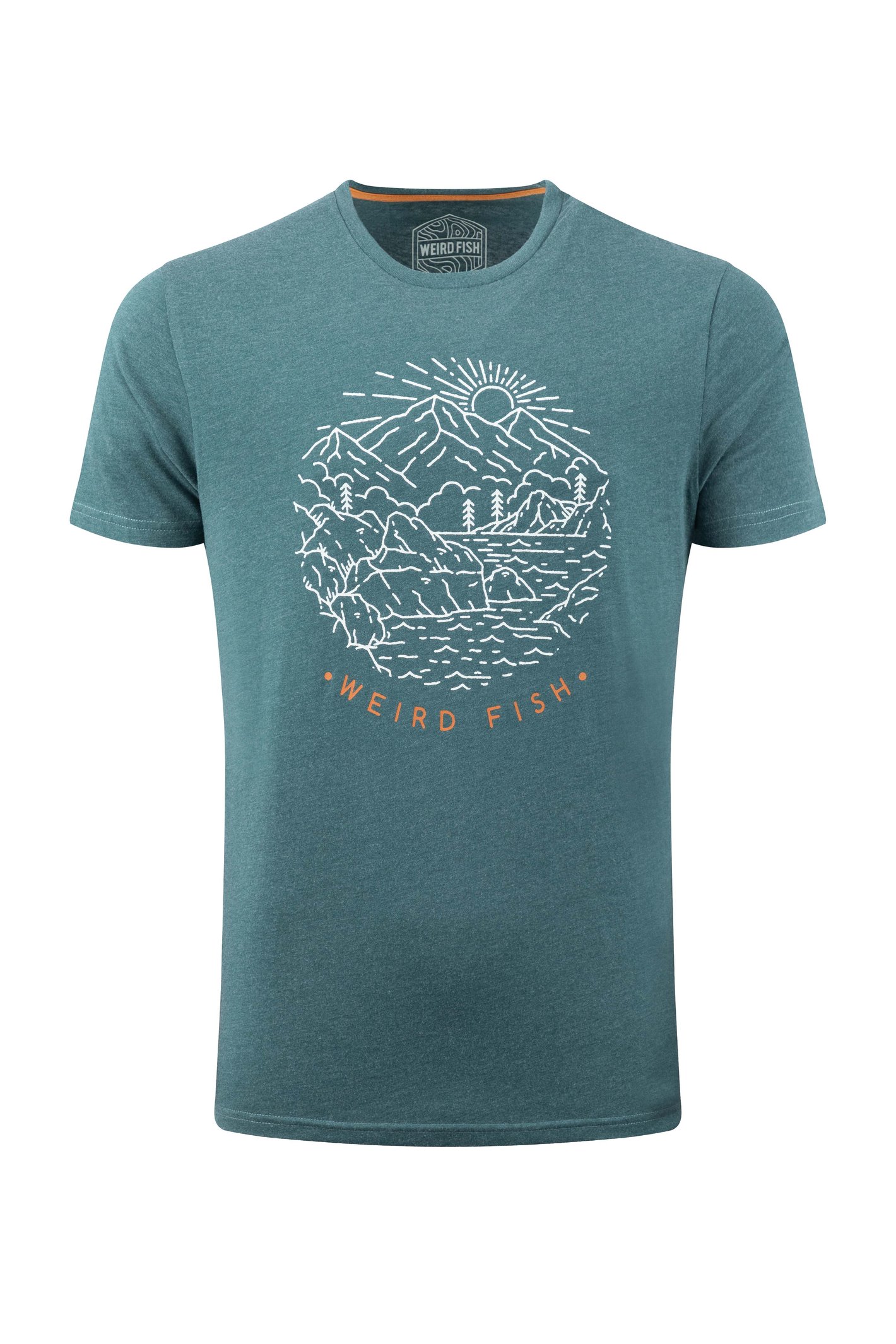 Weird Fish Lakes and Peaks Front Print Graphic T-Shirt Cedar Green
