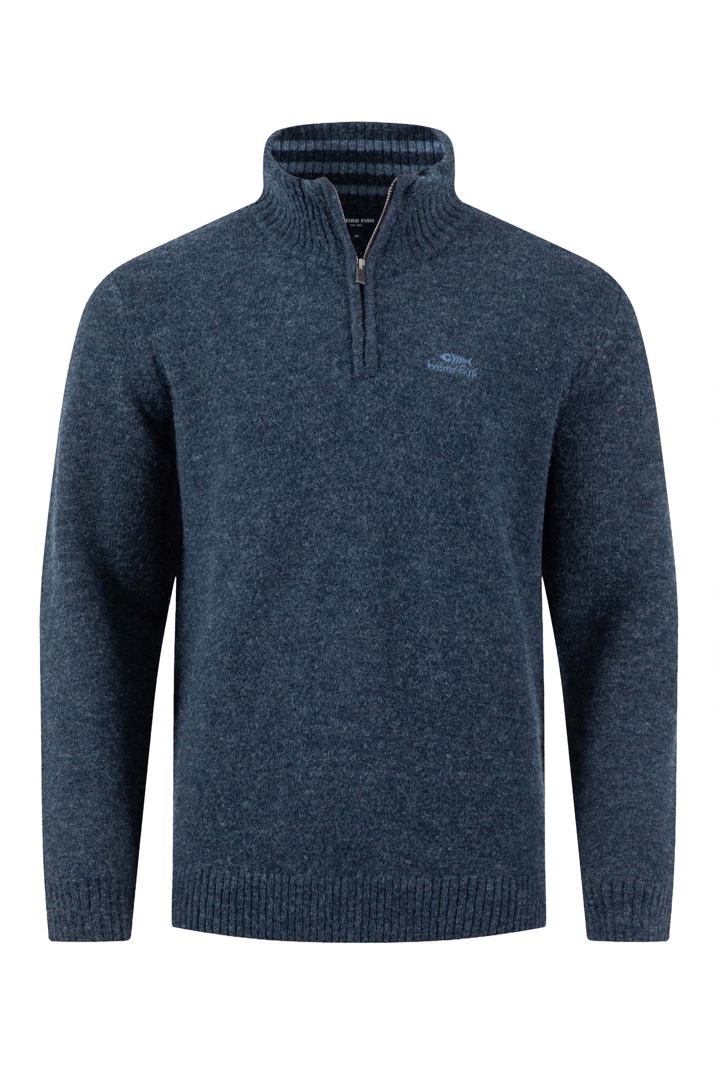 Weird Fish Altwood 1/4 Zip Jumper Navy