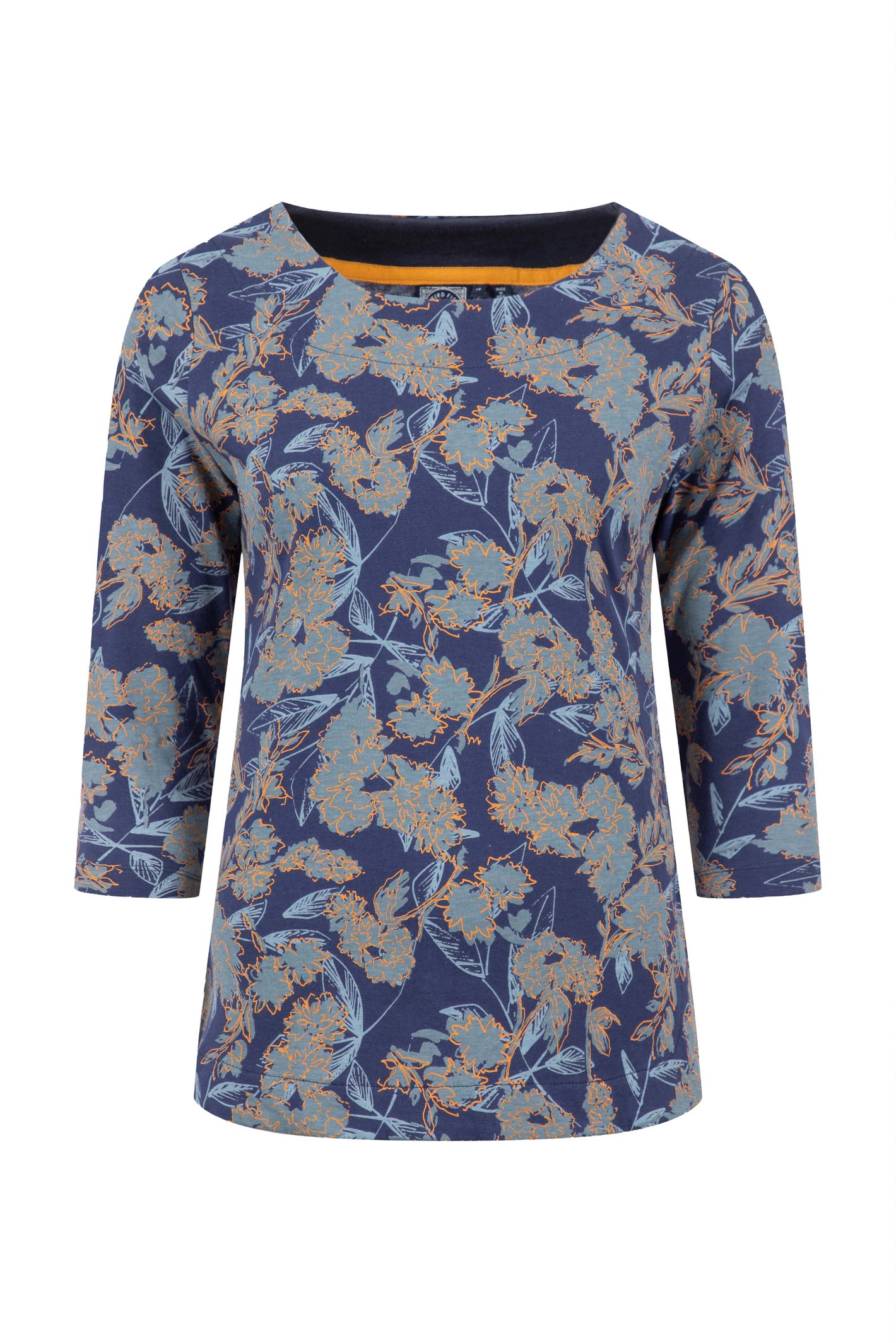 Weird Fish Pinto Printed Jersey T-Shirt Moonlight Blue