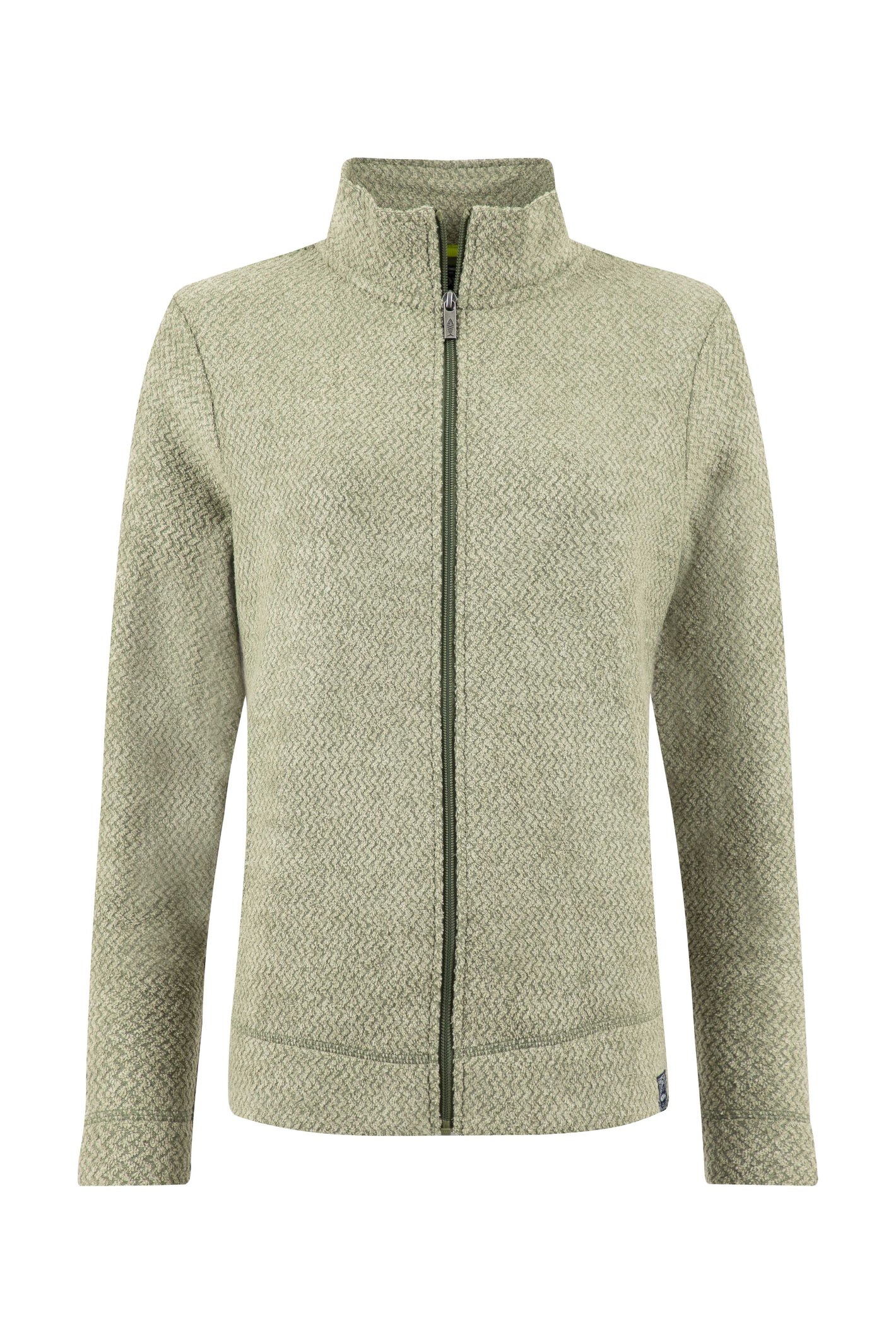 Weird Fish Faire Full Zip Textured Fleece Artichoke