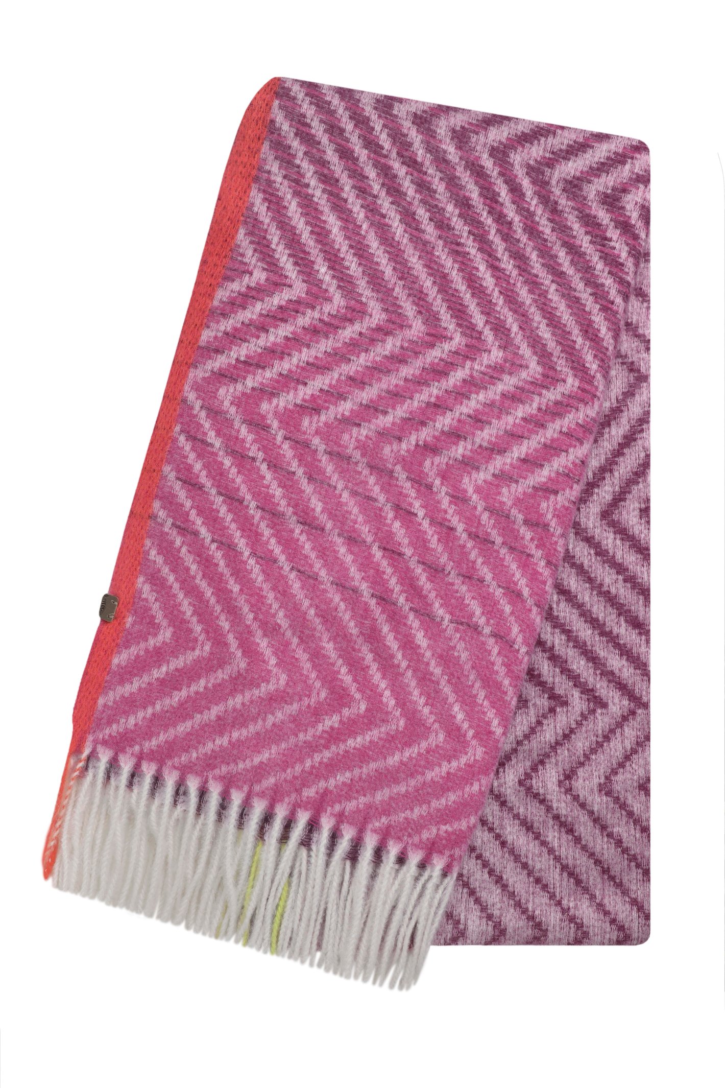 Weird Fish Jadida Brushed Zig-Zag Scarf Beet