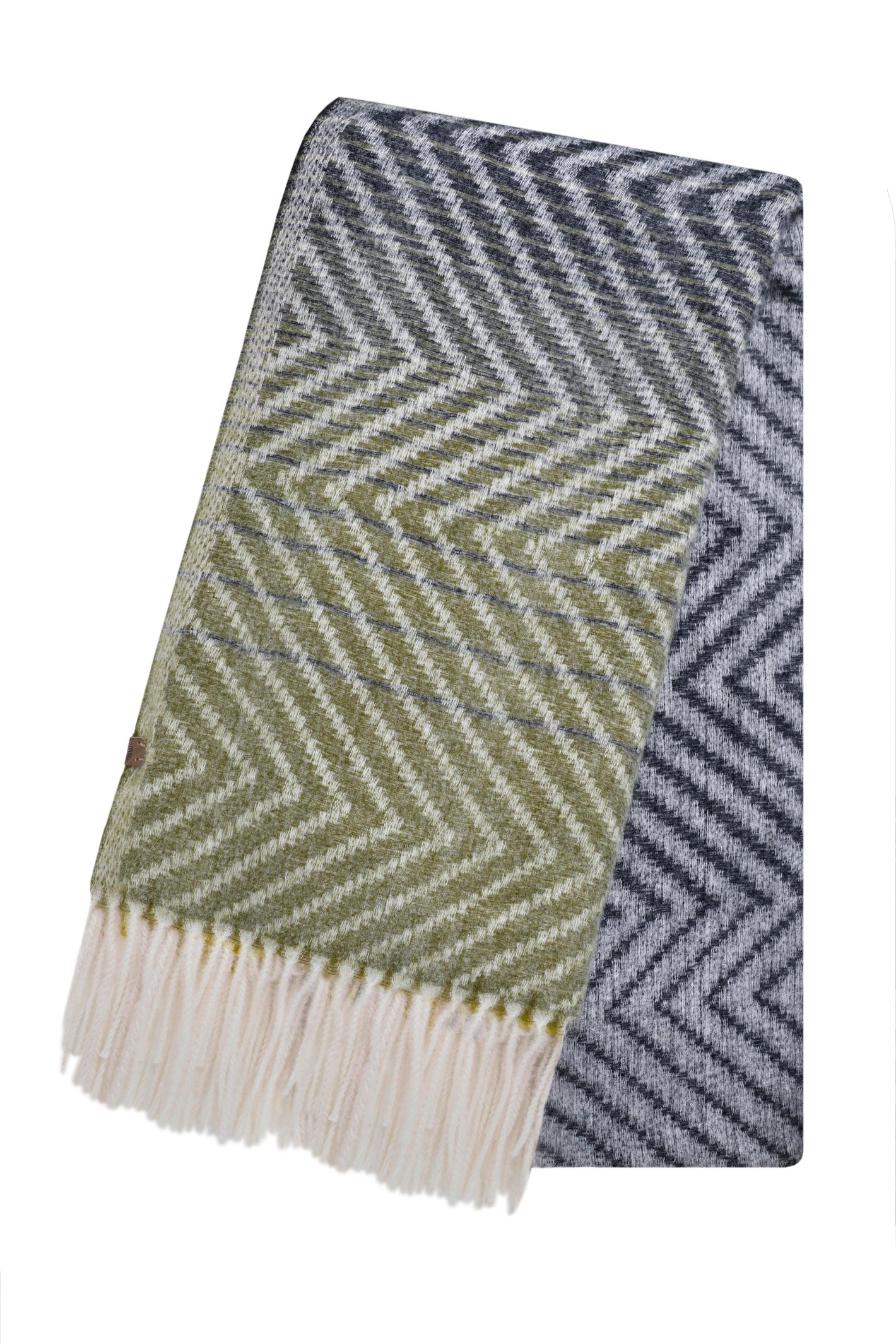 Weird Fish Jadida Brushed Zig-Zag Scarf Midnight