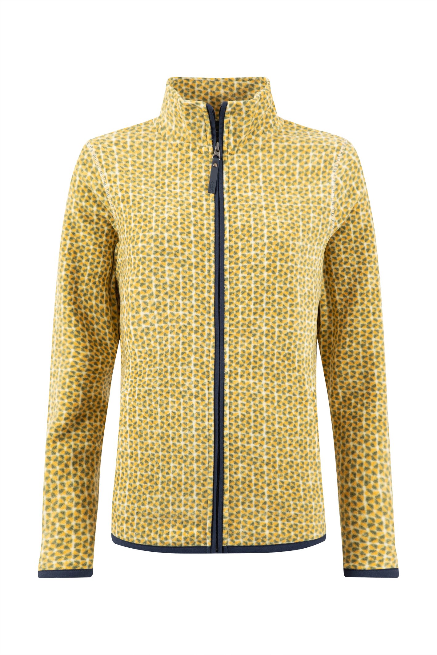 Weird Fish Rochelle Full Zip Printed Microfleece Cream