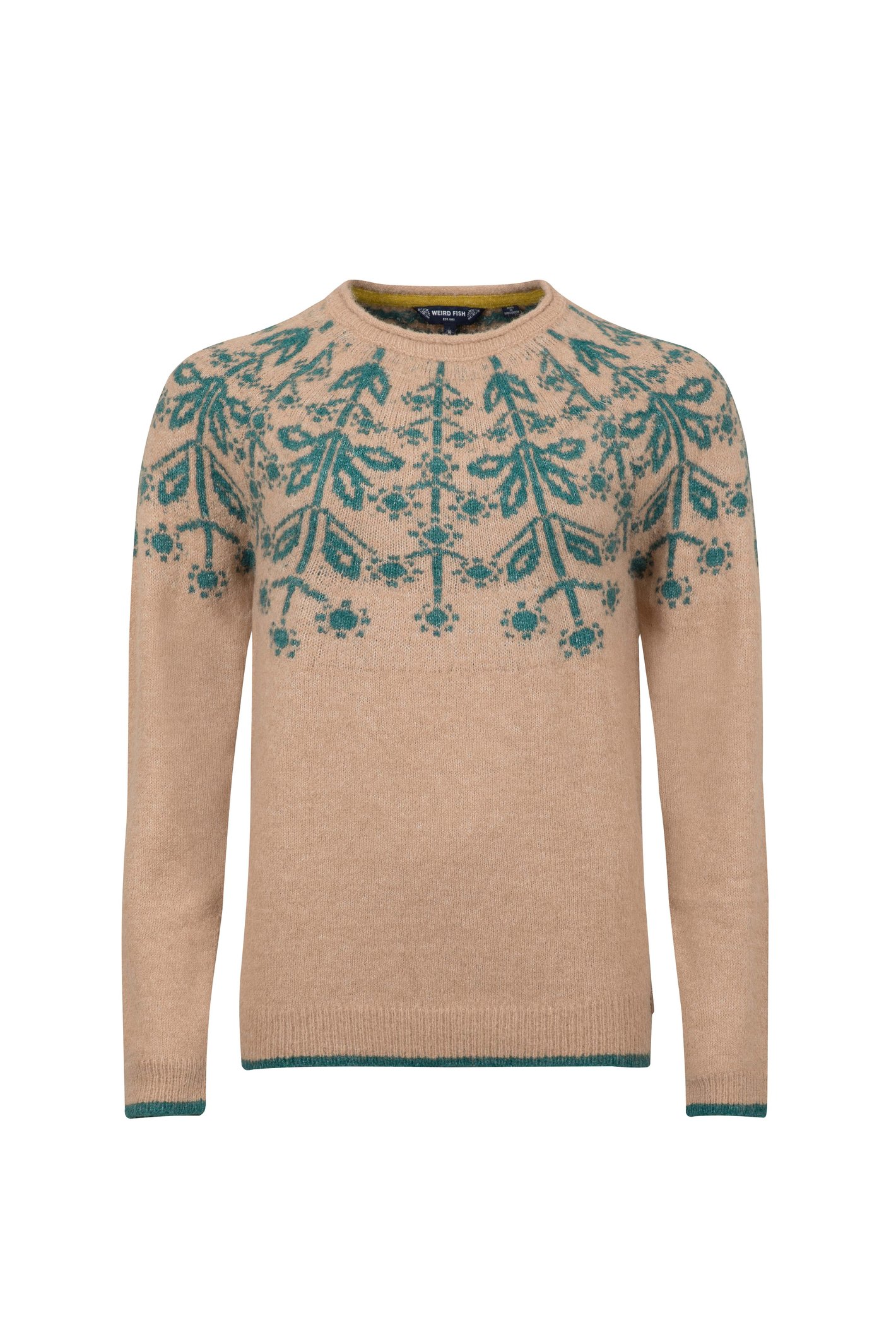 Weird Fish Miska Fair Isle Jumper Sand Dune