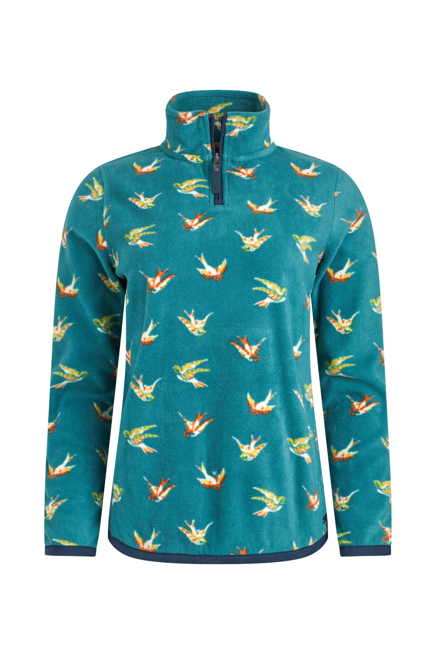 Weird Fish Reena 1/4 Zip Printed Microfleece Forest Night