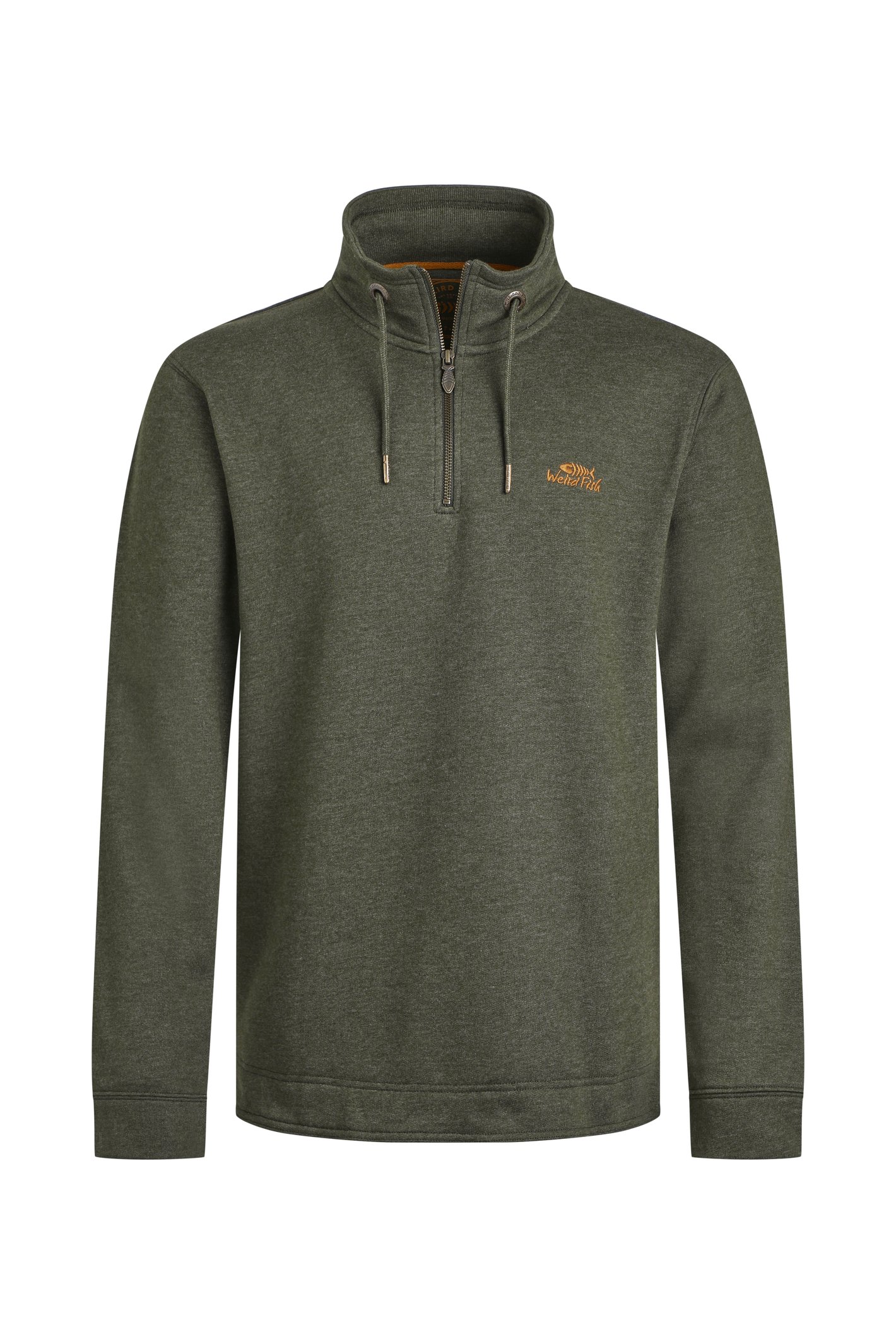 Weird Fish Brampton 1/4 Zip Sweatshirt Fir Green