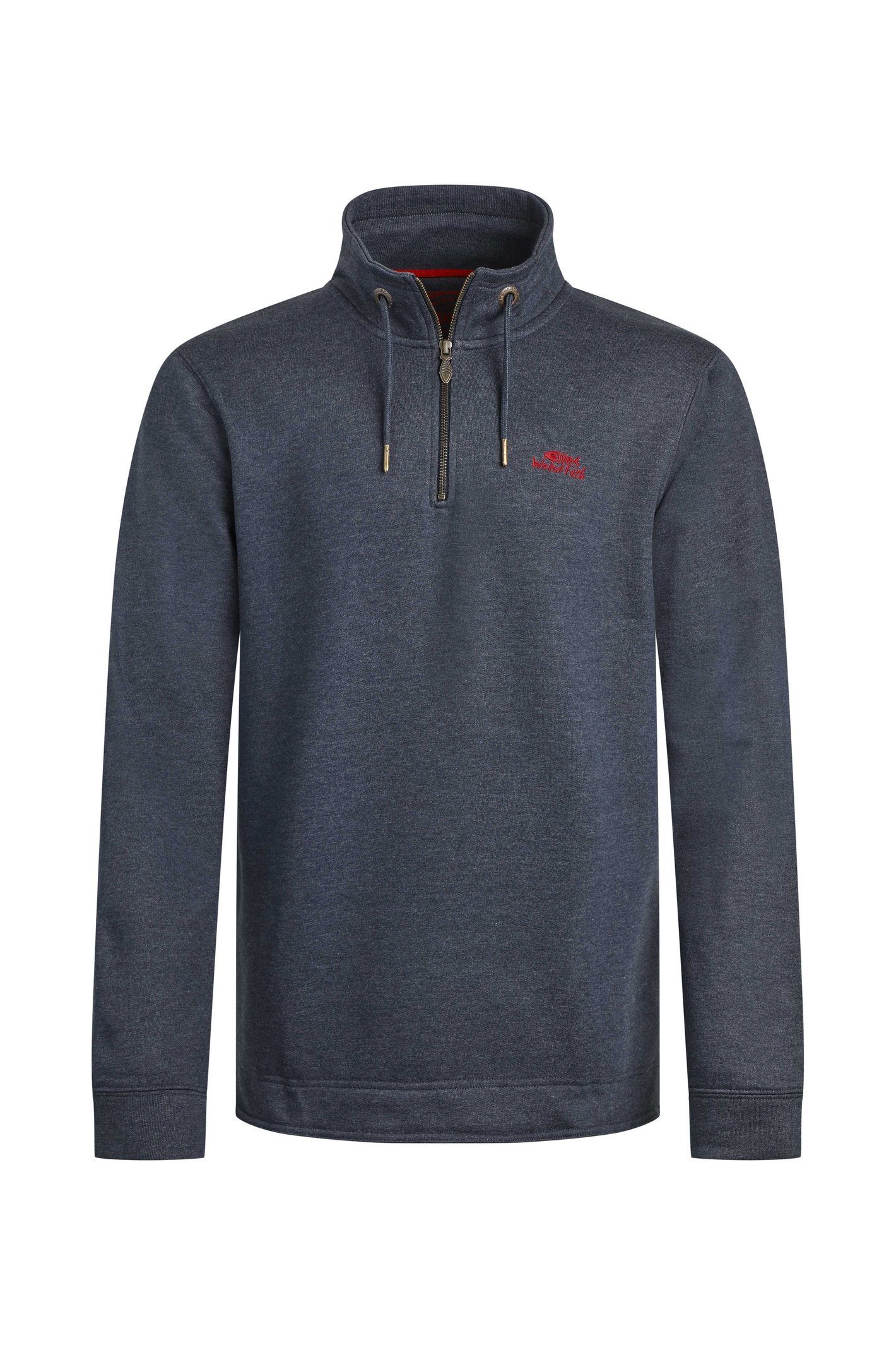 Weird Fish Brampton 1/4 Zip Sweatshirt Navy