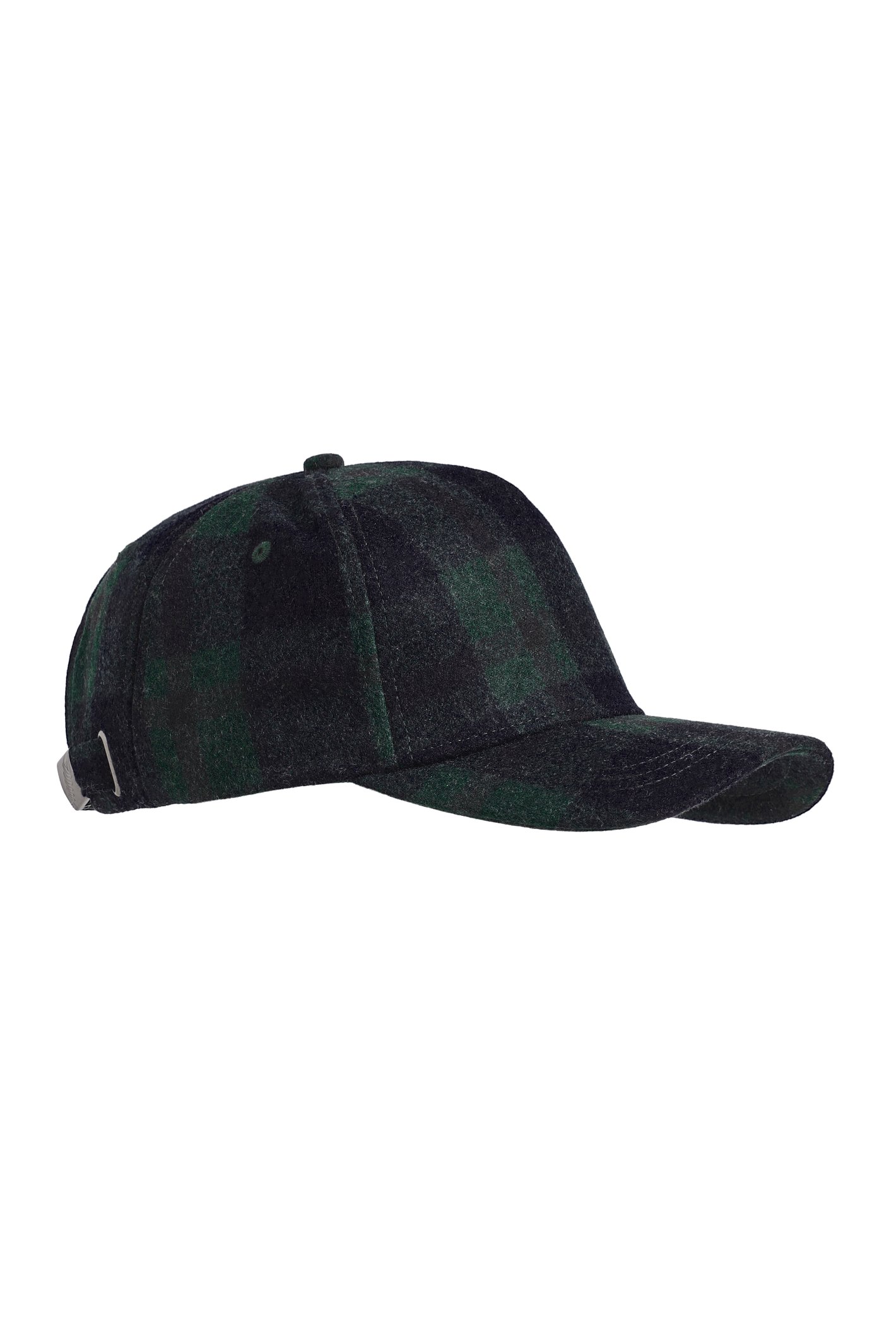 Weird Fish Falkirk Flannel Check Cap Cedar Green